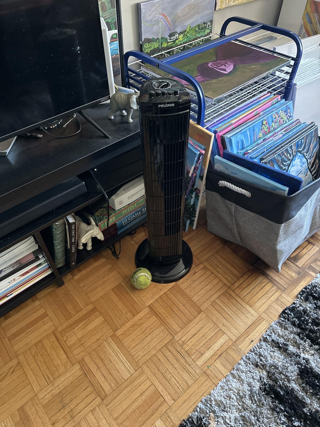 PELONIS 30-Inch 3-Speed Oscillating Tower Fan for Bedroom, Quiet 30dB customer photo 1