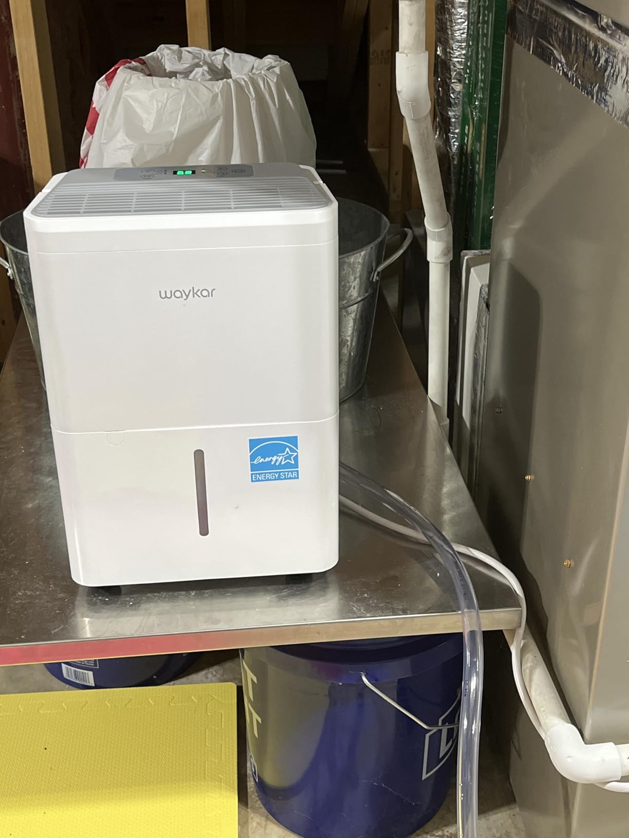 Waykar 6000 Sq.Ft Energy Star Dehumidifier for Basement & Home, 120 Pint/Day with Drain Hose & Tank, Ultra Quiet (40 dB), Smart Auto Comfort Mode customer photo 2