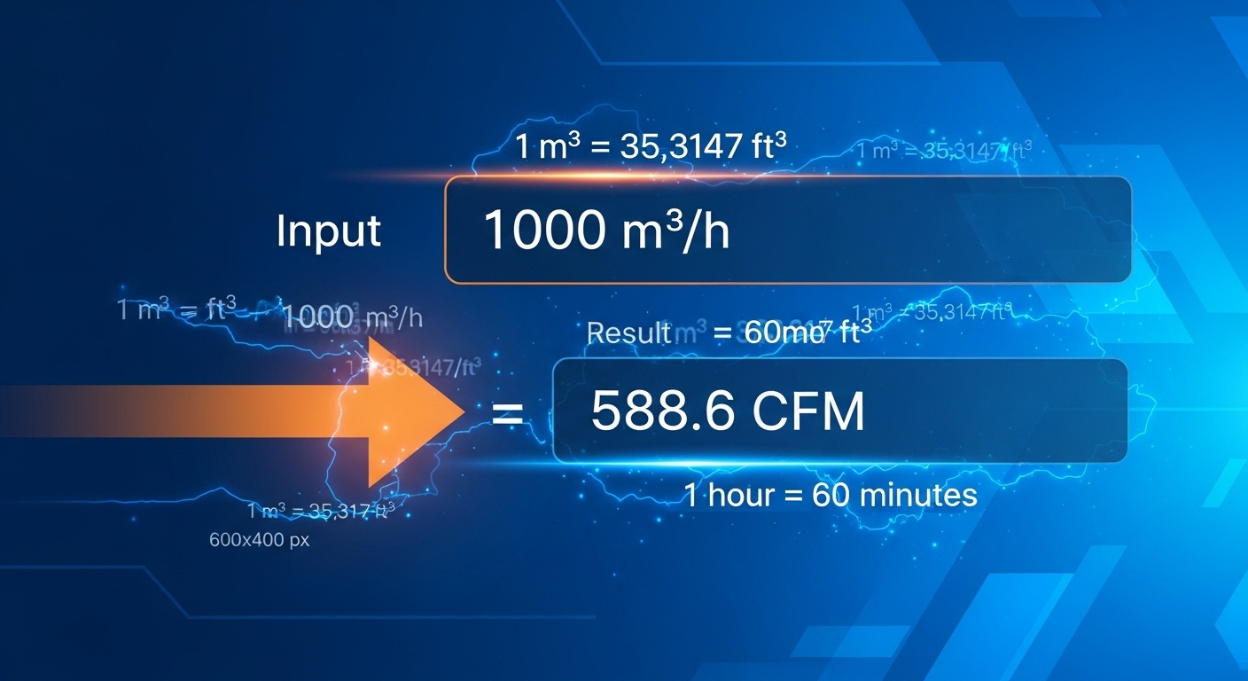 Meter Cube Per Hour To Cfm