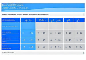 Diesel Fuel Density Conversion Chart