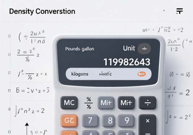 Lb/Gal to Kg/m³ Calculator