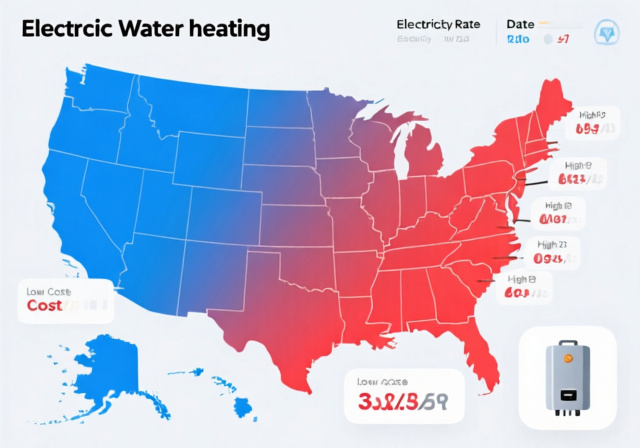 Electric Water Heating Costs by State