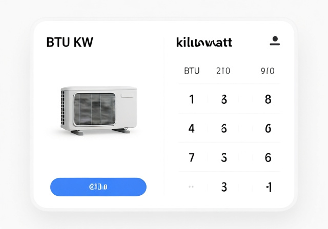BTU to kW Air Conditioning Calculator