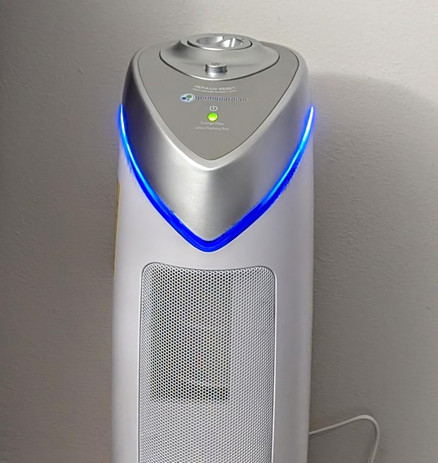GermGuardian HEPA Air Purifier for Home, Large Rooms - 743 Sq. Ft. with HEPA Air Filter, UV-C Light & Odor Reduction, AC4825E, 22