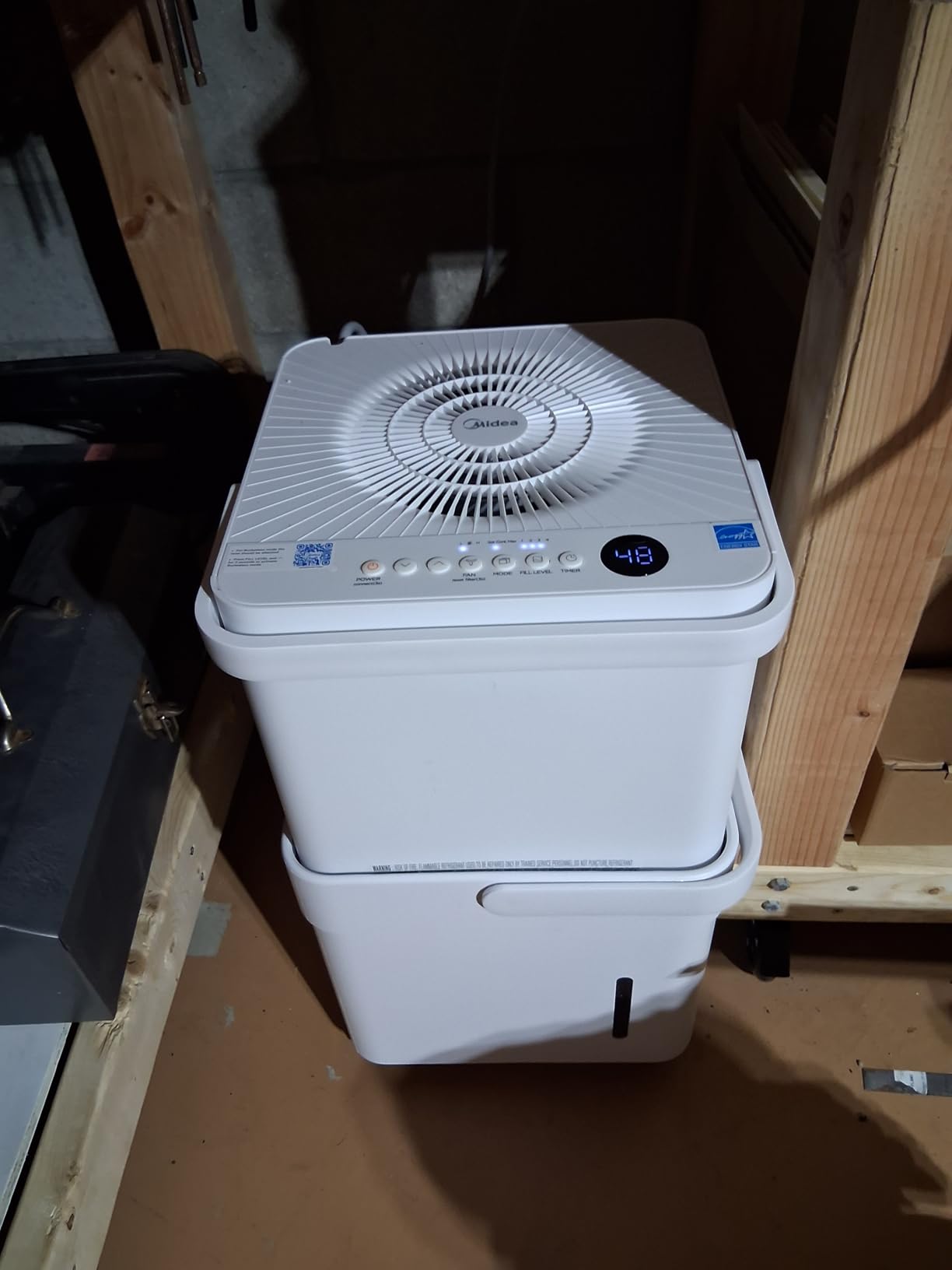 Midea Cube 20 Pint Dehumidifier for Basement, Up to 1,500 Sq. Ft. dehumidifier with drain hose, ENERGY STAR Certificated, Smart Control, Compatible with Alexa, White customer photo 2