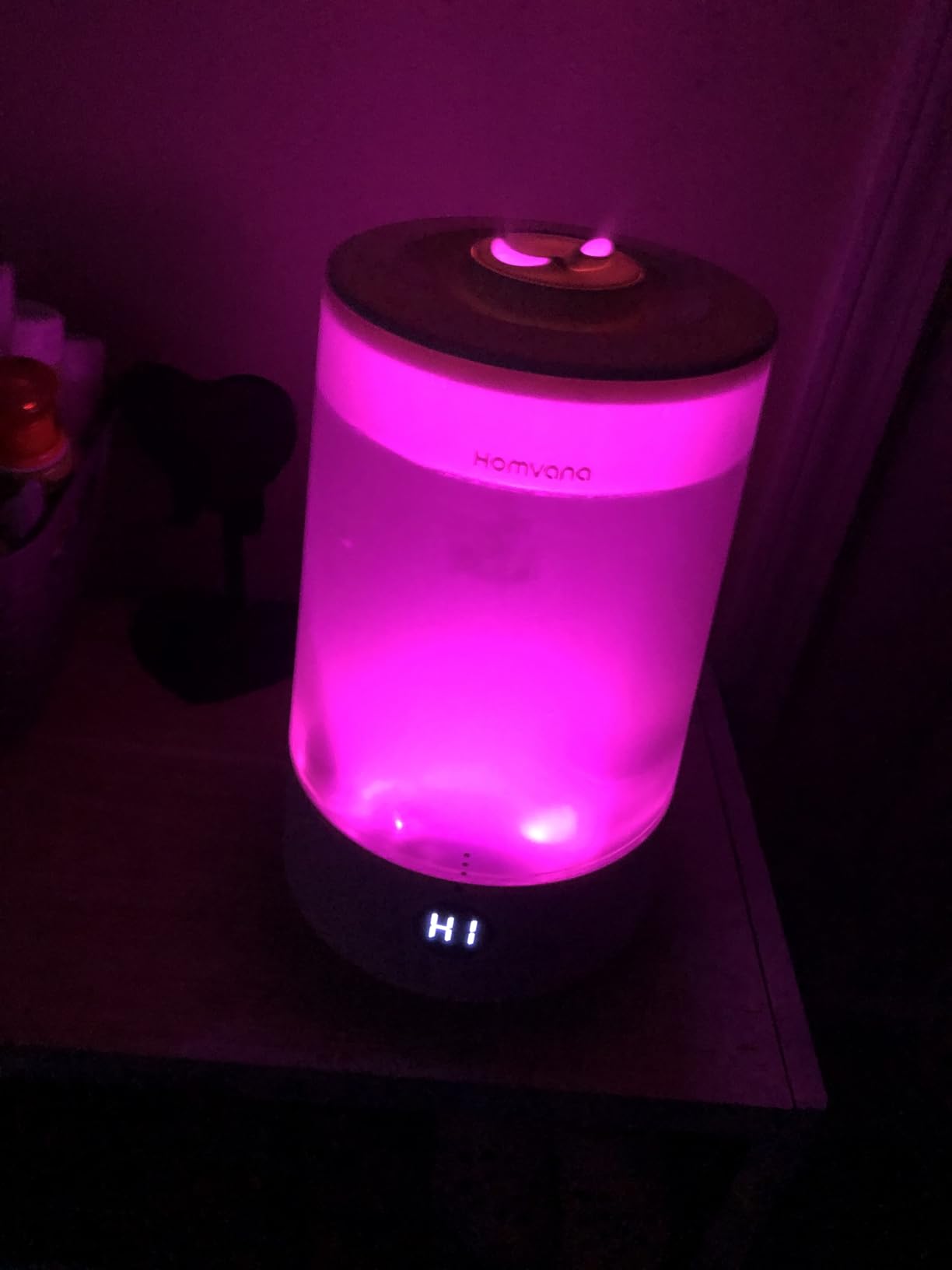 Homvana 3.6L Top-Fill Cool Mist Humidifiers for Bedroom, Large Room & Plants, 23dB Ultra-Quiet, Easy-to-Clean 2-in-1 Baby Humidifier & Oil Diffuser for Congestion Relief, Lasts Up to 4 Nights (Grey) customer photo 2
