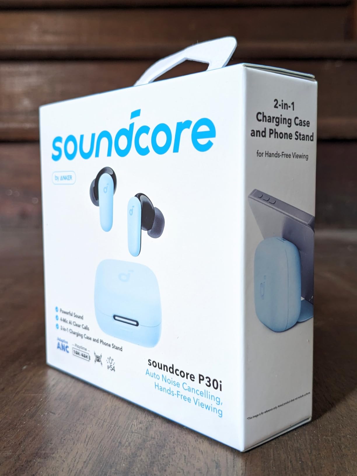Soundcore P30i by Anker Noise Cancelling Earbuds, Strong and Smart Noise Cancelling, Powerful Bass, 45H Playtime, 2-in-1 Case and Phone Stand, IP54, Wireless Earbuds, Bluetooth 5.4 (Black) customer photo 2