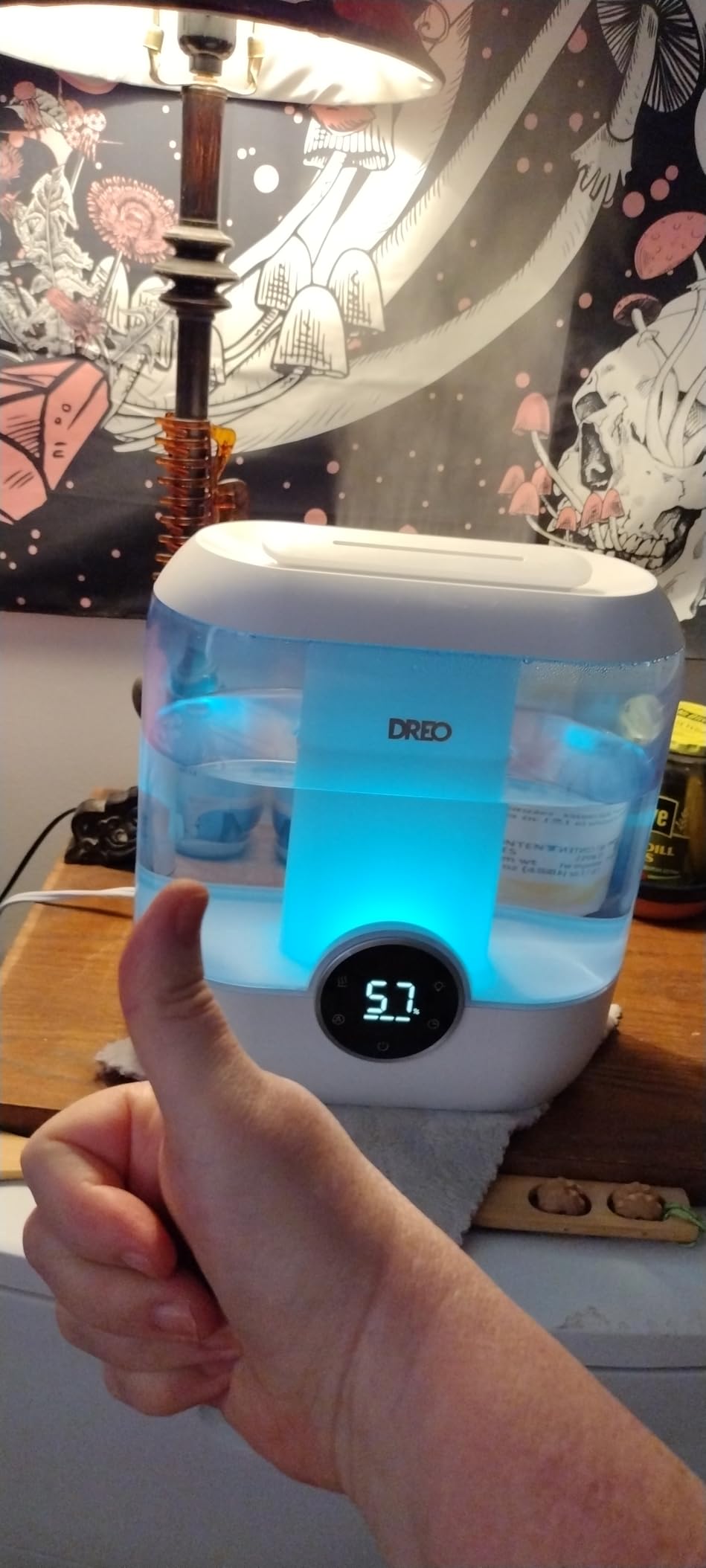 DREO Humidifiers for Bedroom, 6L Easy to Fill & Clean, 60H Runtime for Large room, 28 dB Quiet Cool Mist Air Humidifier for Plant, Baby Nursery, Home, Indoor, Night Light, Precise Humidity Control customer photo 1