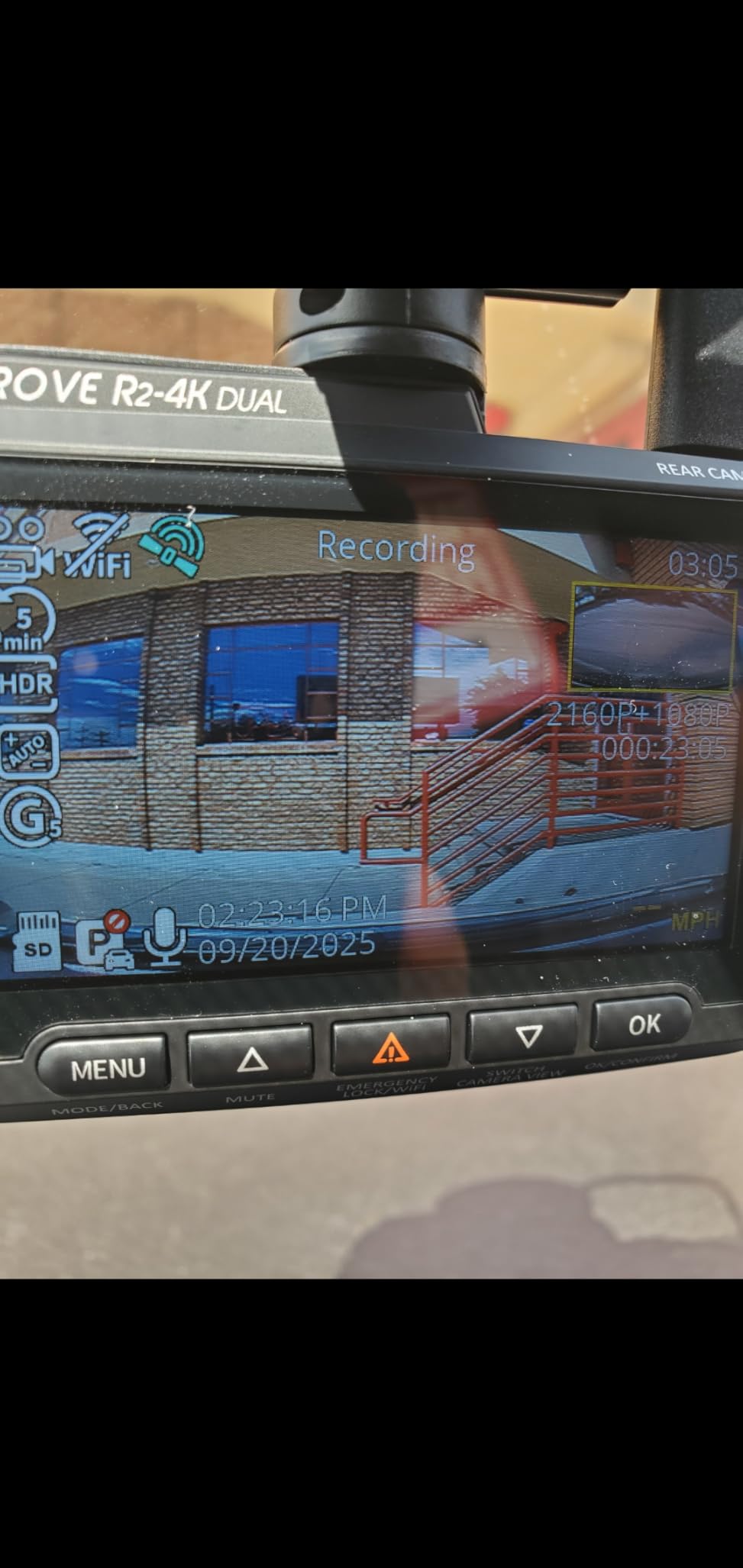 ROVE R2-4K Dual Dash Cam Front and Rear, STARVIS 2 Sensor, Free 128GB Card | 4K Upscaled Front + FHD Rear Recording, 5.8GHz WiFi, 20MB/s Download Speed, App, GPS, 3