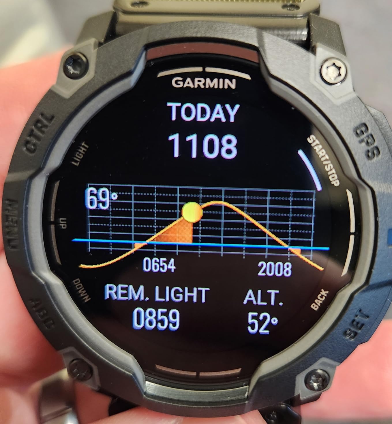 Garmin Instinct 3 45mm, Solar Charged Display, Rugged Outdoor GPS Smartwatch, Metal-Reinforced Bezel, Built-in Flashlight, Black customer photo 1