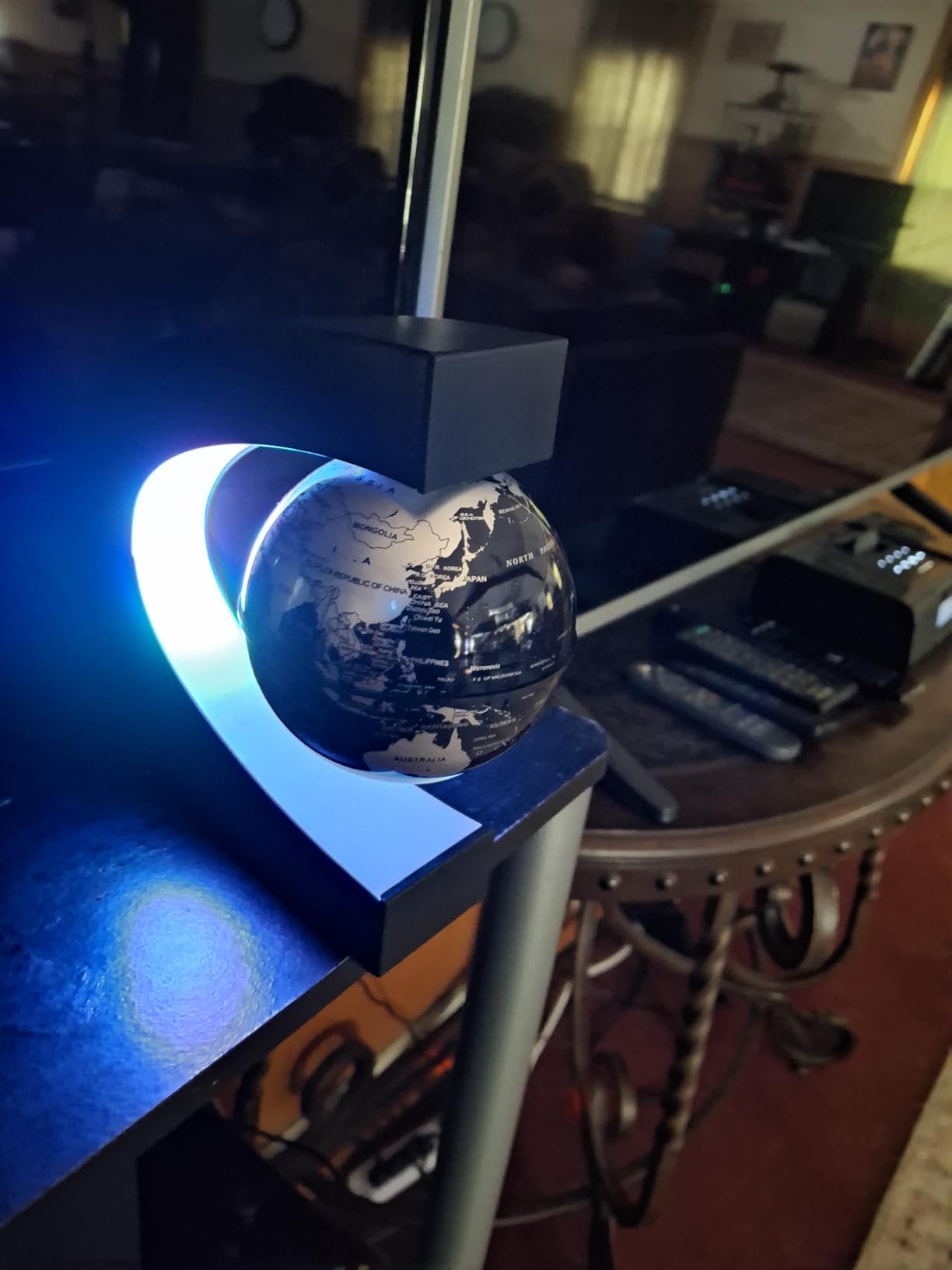 Magnetic Levitating Globe with LED Light, Cool Tech Gift for Boys, Floating Globes World Office Desk Accessories customer photo 1