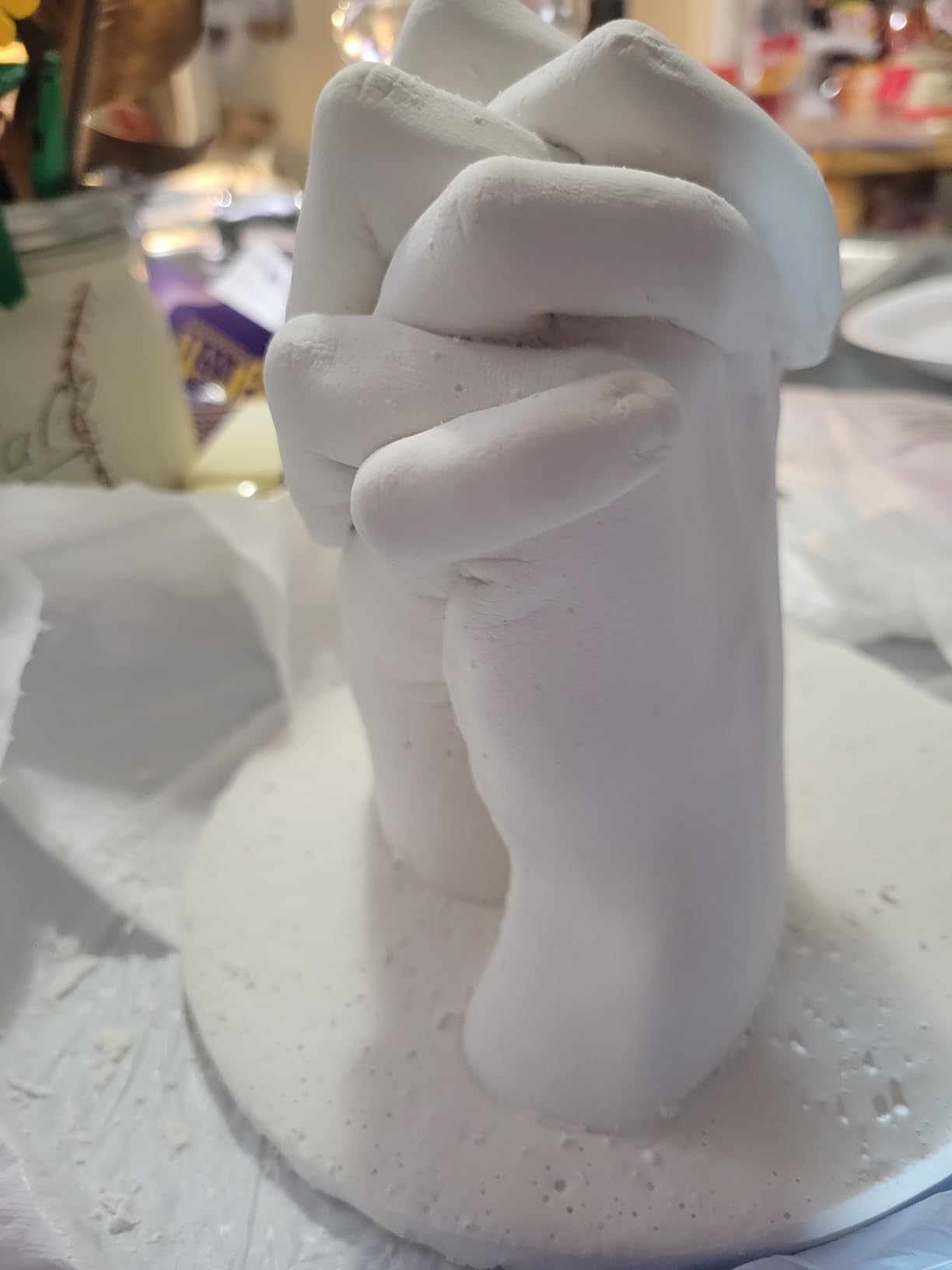 Luna Bean Hand Casting Kit - The Original Hand Mold Kit for Couples - Gifts for Him and Her - Anniversary Engagement Birthday Gifts for Women Men Mom Wife Boyfriend Girlfriend Wedding Bridal Shower customer photo 1
