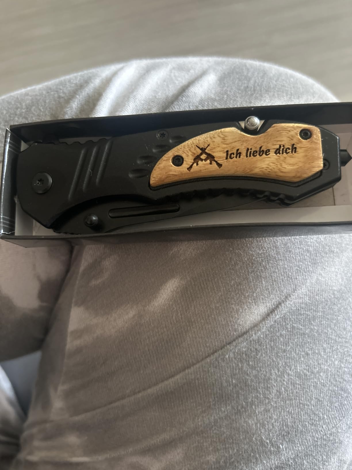 Palmetto Wood Shop Custom Engraved Pocket Knife for Men, Camping & Hunting customer photo 1