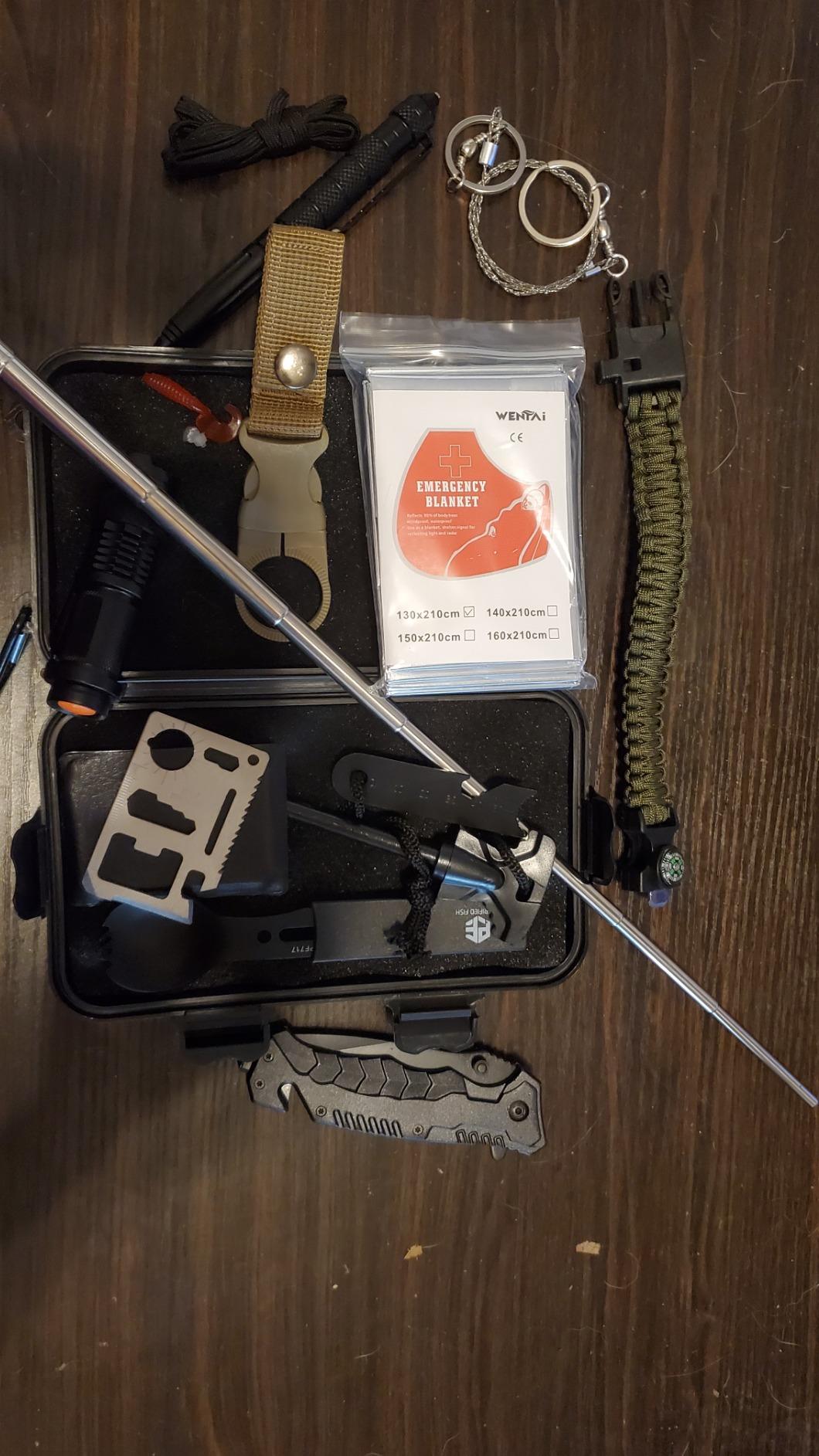 VEITORLD Gifts for Men Dad Husband Him Fathers Day, Survival Gear and Equipment 12 in 1, Survival Kits, Cool Unique Fishing Hunting Anniversary Birthday Gifts for Him Teen Boy Boyfriend Women customer photo 2