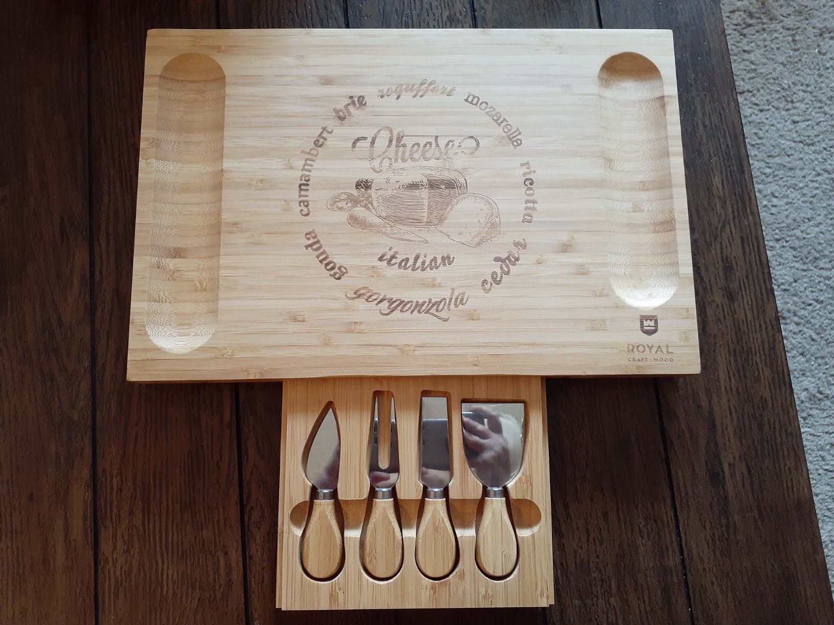 ROYAL CRAFT WOOD Premium Bamboo Charcuterie Board Set - Cheese Platter & Serving Tray & Serving Utensils - Perfect Housewarming Gift, Wedding, Bridal Shower Gift - Ideal for Entertaining and New Home customer photo 1