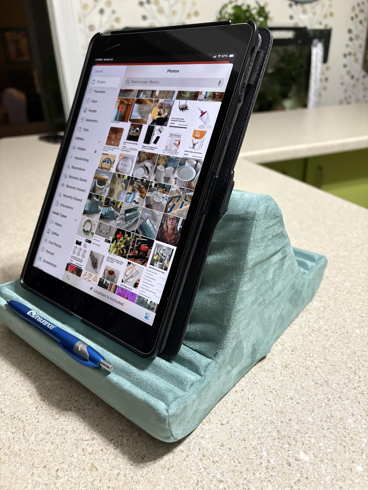 Lamicall Tablet Pillow Stand iPad Bed Soft Holder for Lap 6 Viewing Angles customer photo 1