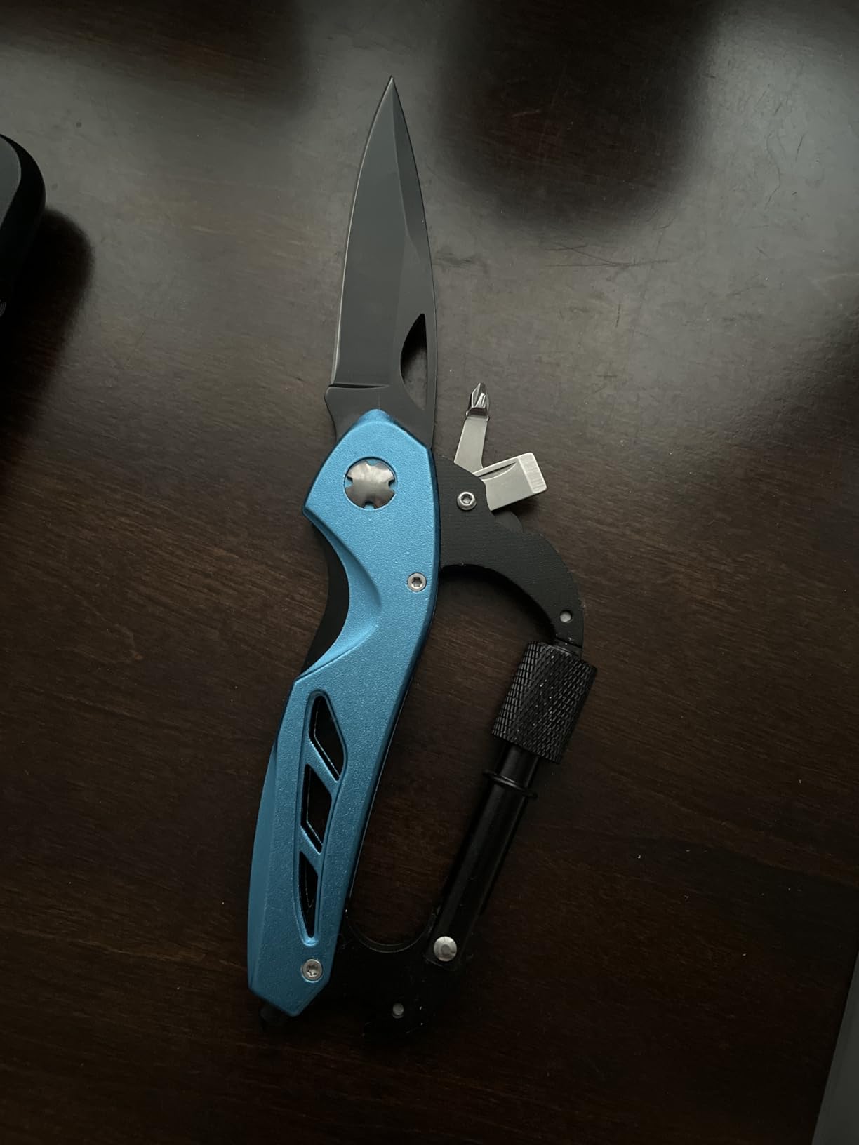 FUNBRO Multitool Carabiner with Pocket Knife Bottle Opener for Camping Hiking EDC customer photo 1