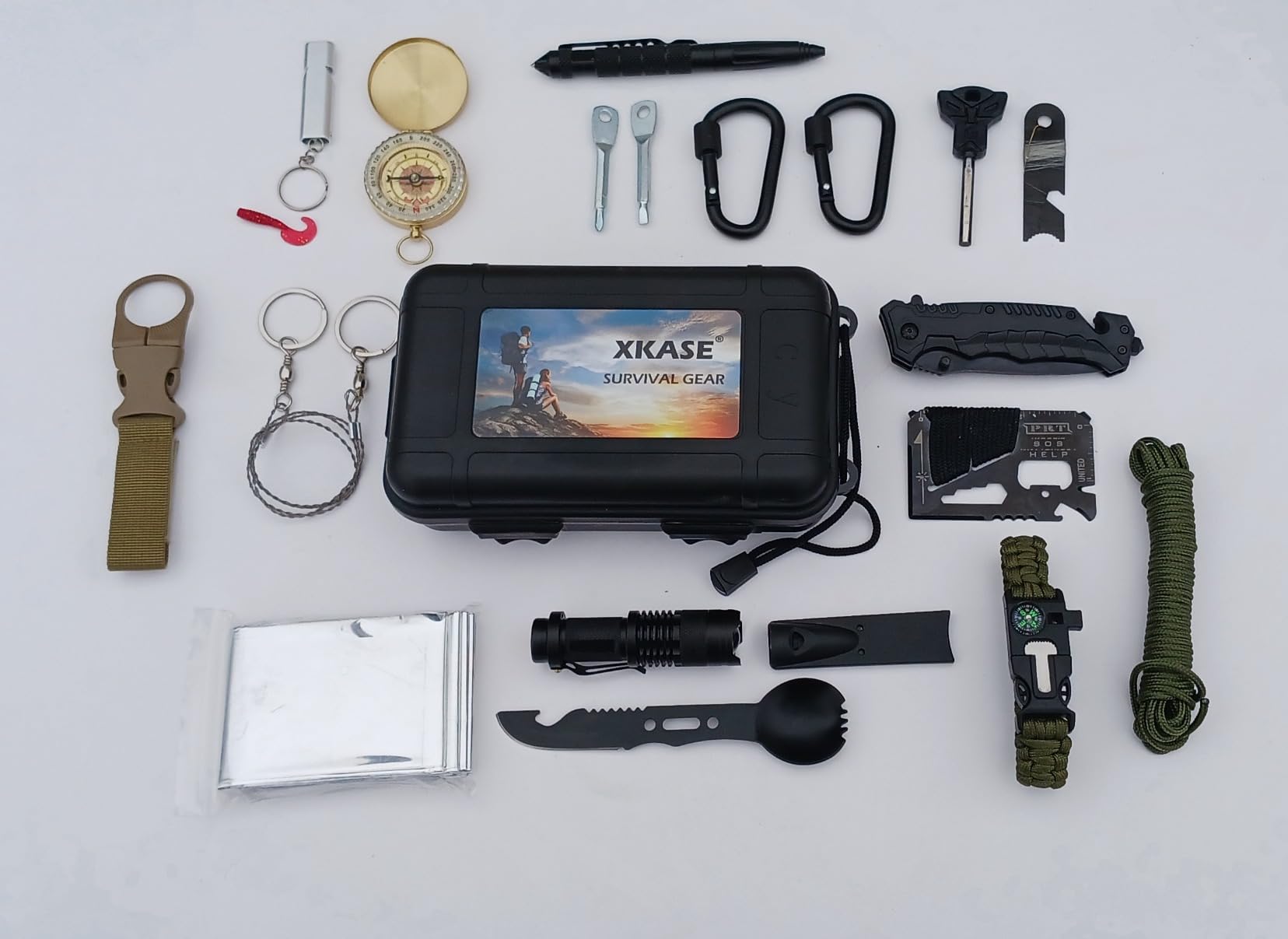 Survival Kit, Gifts for Men Dad Husband, Emergency Survival Gear and Equipment 19 in 1, Fishing Hunting Birthday for Men, Camping Accessories, Cool Gadget, Camping Essentials customer photo 2