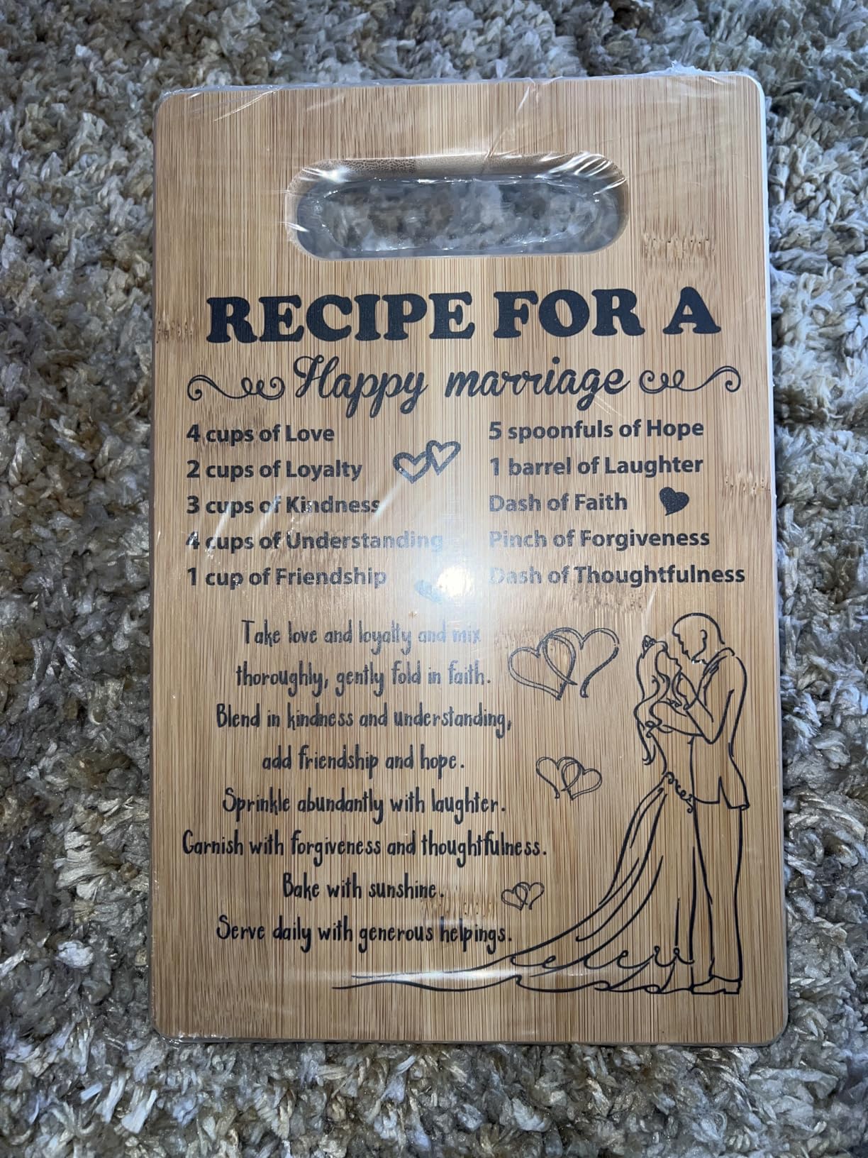 Wedding Gift for Couple 2026, Bridal Shower Gifts for Bride and Groom Engagement, Happy Marriage Cutting Board, Gifts for Wedding Shower, Newlywed Mr and Mrs Gifts Bride to Be Gifts customer photo 1