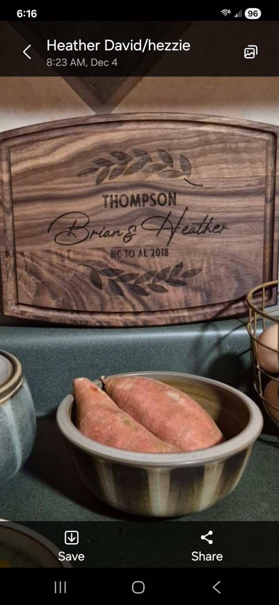 Tayfus Personalized Cutting Board, Custom Engraved Wood Charcuterie Board - Unique Gift Idea for Wedding, Engagement, Bridal Shower, Anniversary & Housewarming - For Couples, Parents & Family customer photo 1