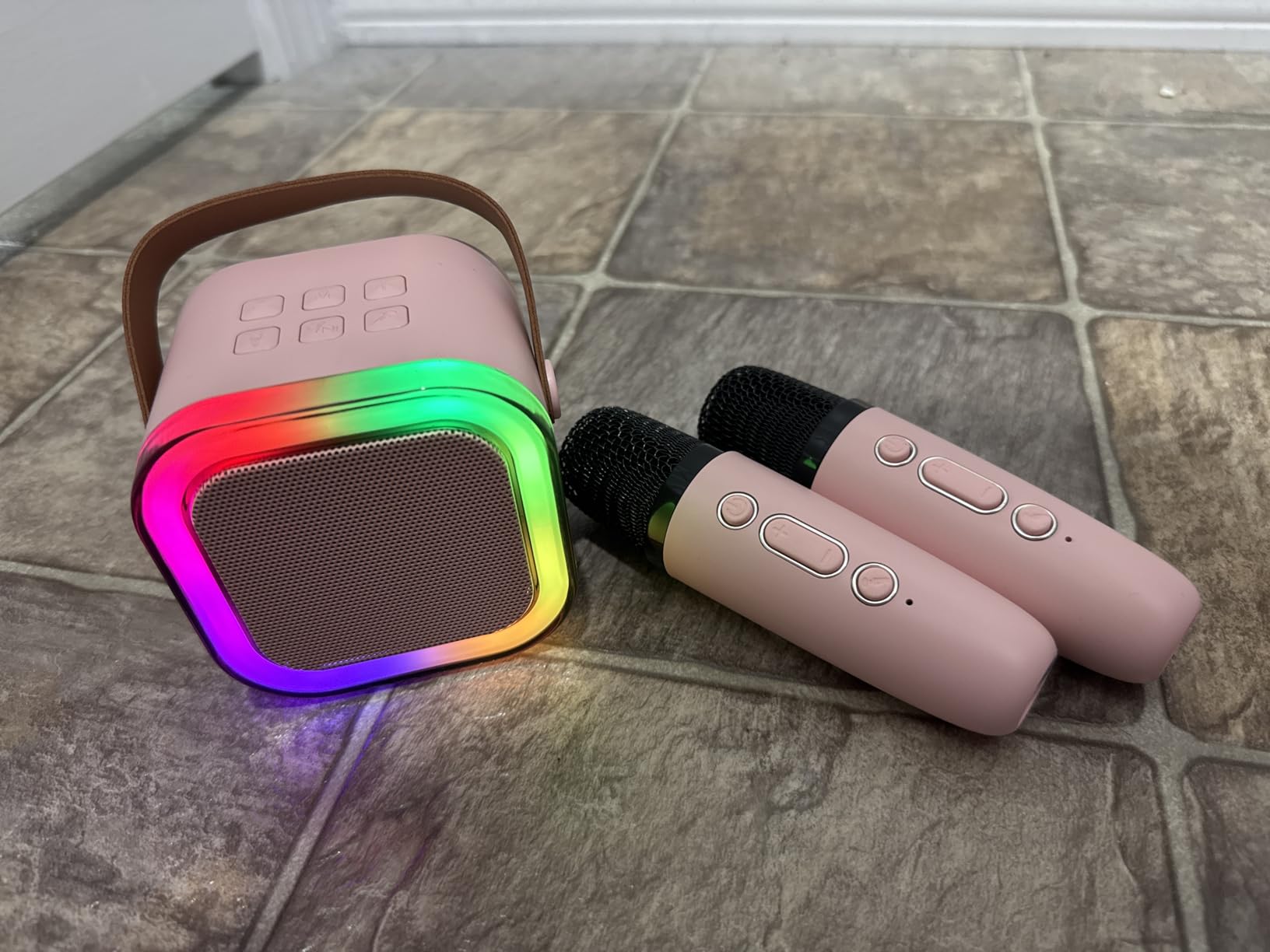 IROO Mini Karaoke Machine for Kids, Birthday Gifts Toys for Girls Ages 3-12 customer photo 2