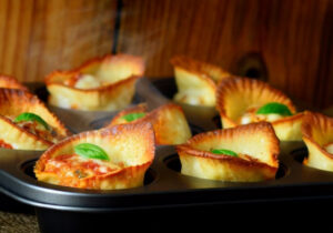 Mini Lasagna Wonton Cups