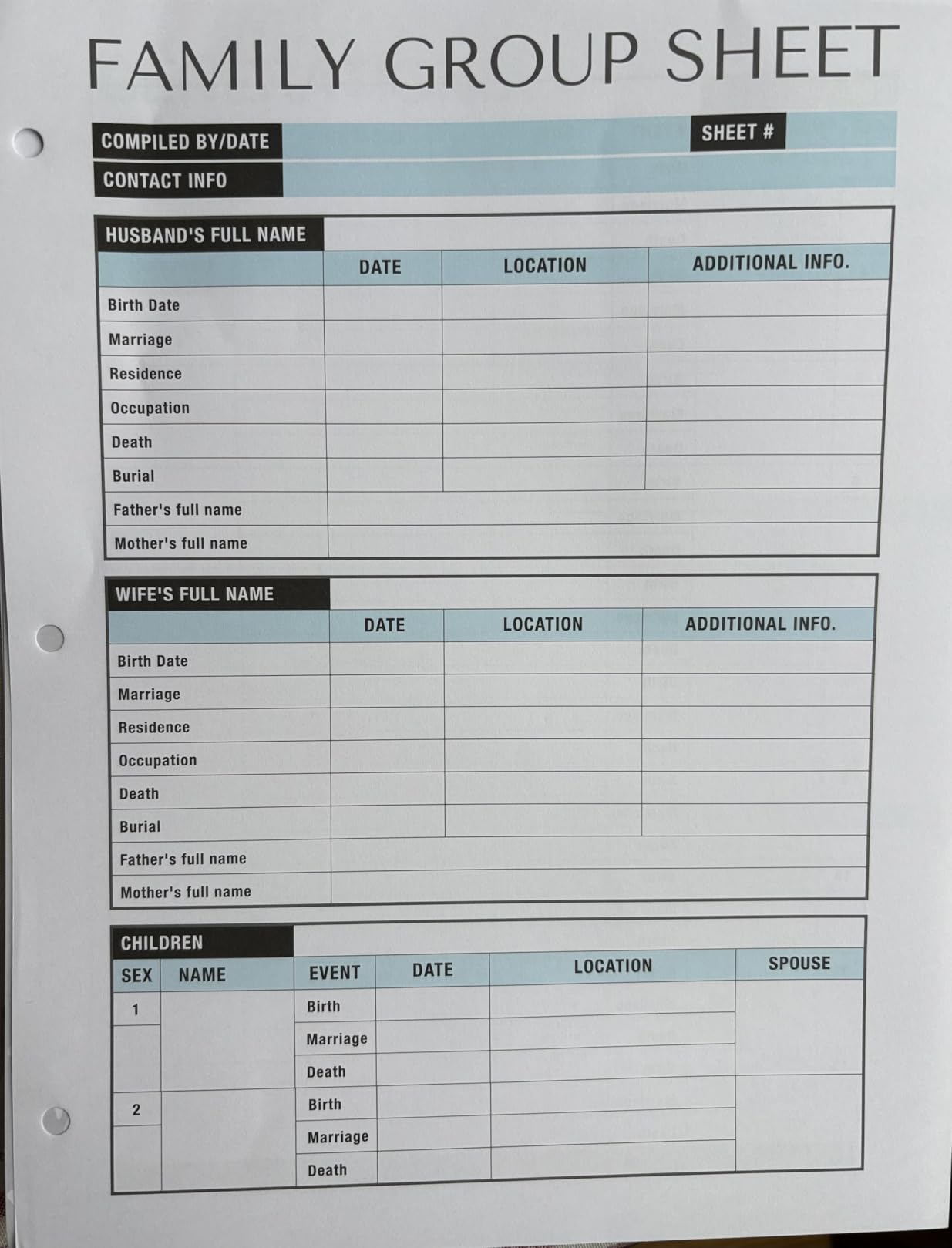 16 Family Tree Charts to Fill In, with 50 Family Group Sheets 8th Generation Genealogy Worksheets - Genealogy Supplies for Ancestry and Family History Organizer customer photo 2