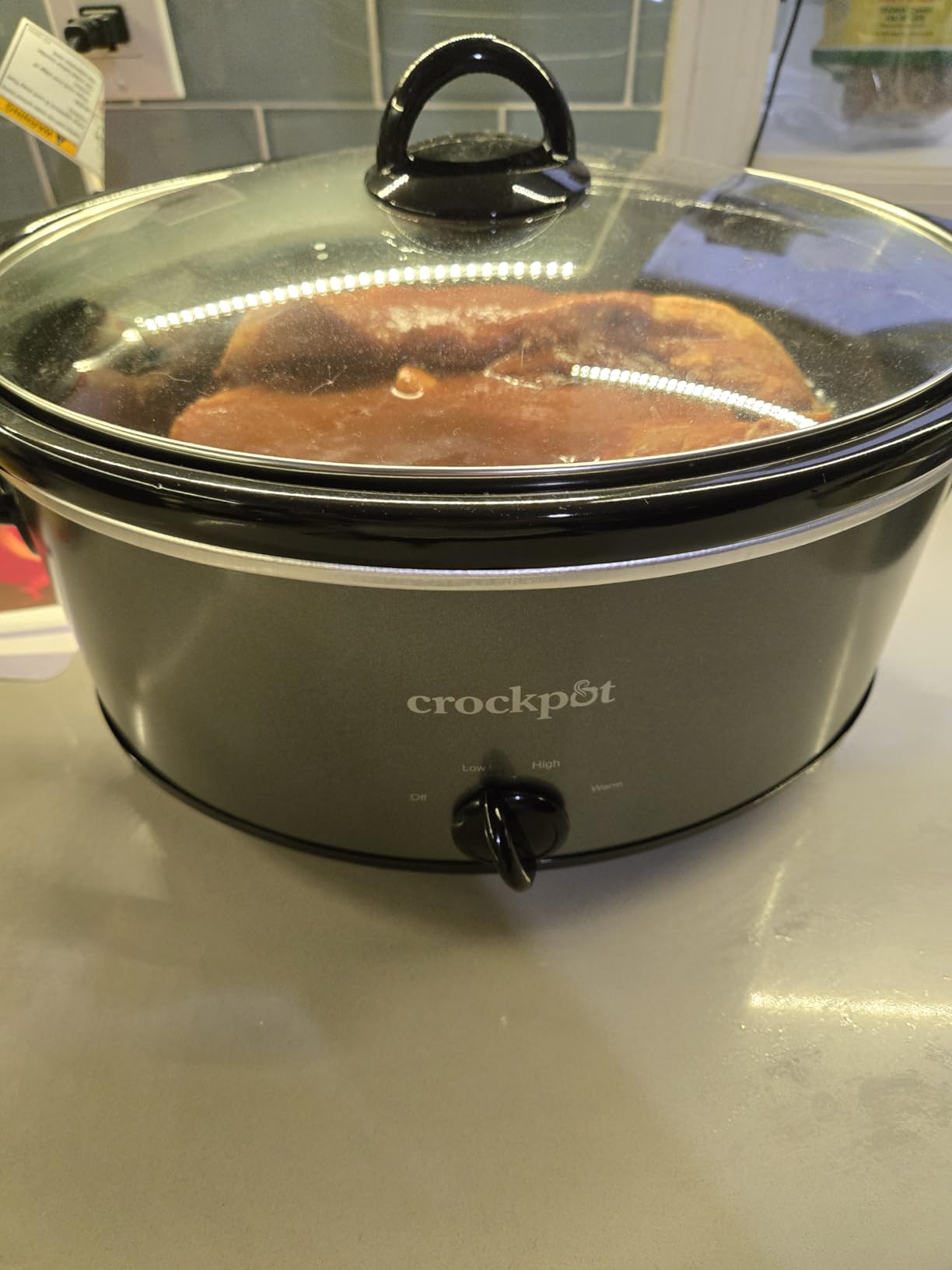 Crock-Pot 8-Quart Manual Slow Cooker, XL Family Size Serves 10+ People, Removable Stoneware with Warming Setting, Dishwasher Safe for Easy Cleanup, Black customer photo 1