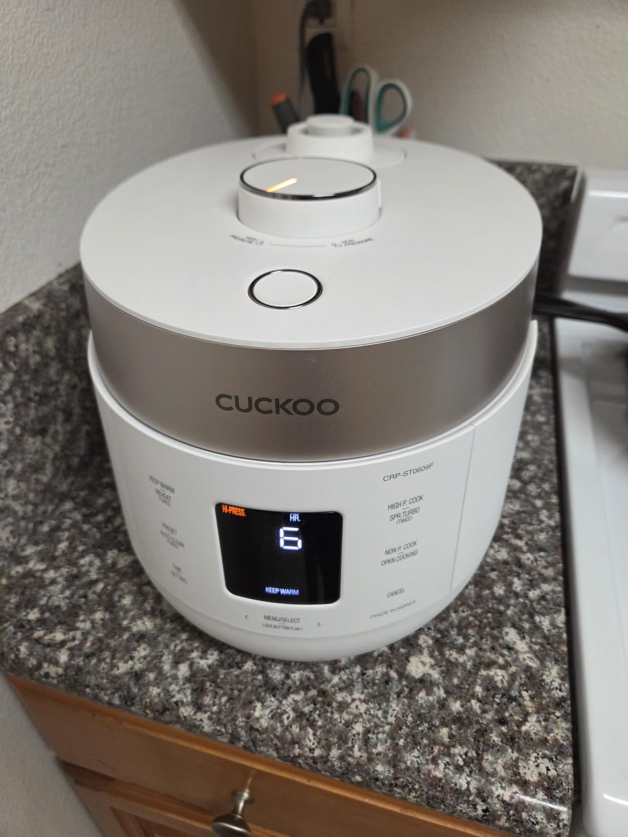 CUCKOO Twin Pressure Rice Cooker 10-Cup Uncooked / 20-Cup Cooked with Nonstick Inner Pot, Large Rice Maker & Warmer with 16 Menu Options, Open Cooking Mode, Voice Guide, White (CRP-ST1009FW) customer photo 2
