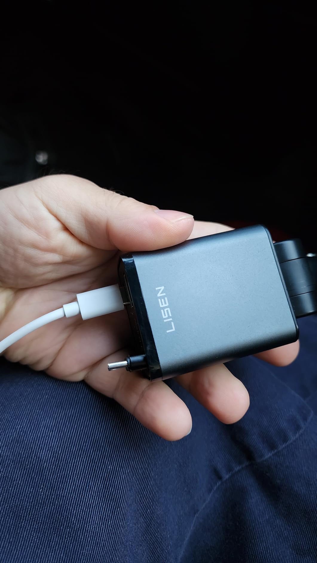 LISEN Retractable Car Charger, 84W Car Charger USB C Fast Charger Adapter for iPhone, Car Accessories for Men Women, Gifts for Fathers Day for Men Dad Husband, for iPhone 17 16 15 14 13 12 11 Samsung customer photo 1