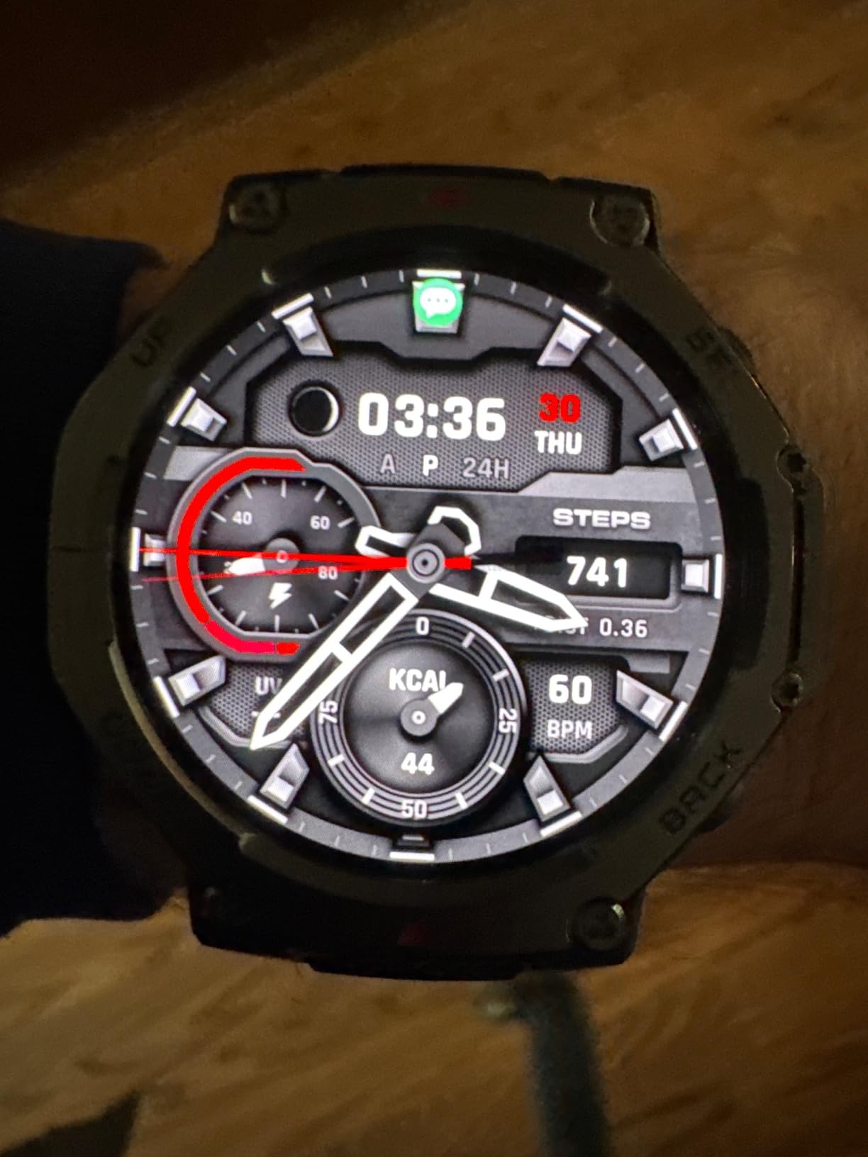T-Rex 3 Rugged/Military Smart Watch 48mm, GPS (with Privacy), Offline Maps, Long Battery Life, 328 Feet Water-Resistant, 170 Fitness/Sport Modes, AI, Voice Control, for Android or iPhone, Black customer photo 1