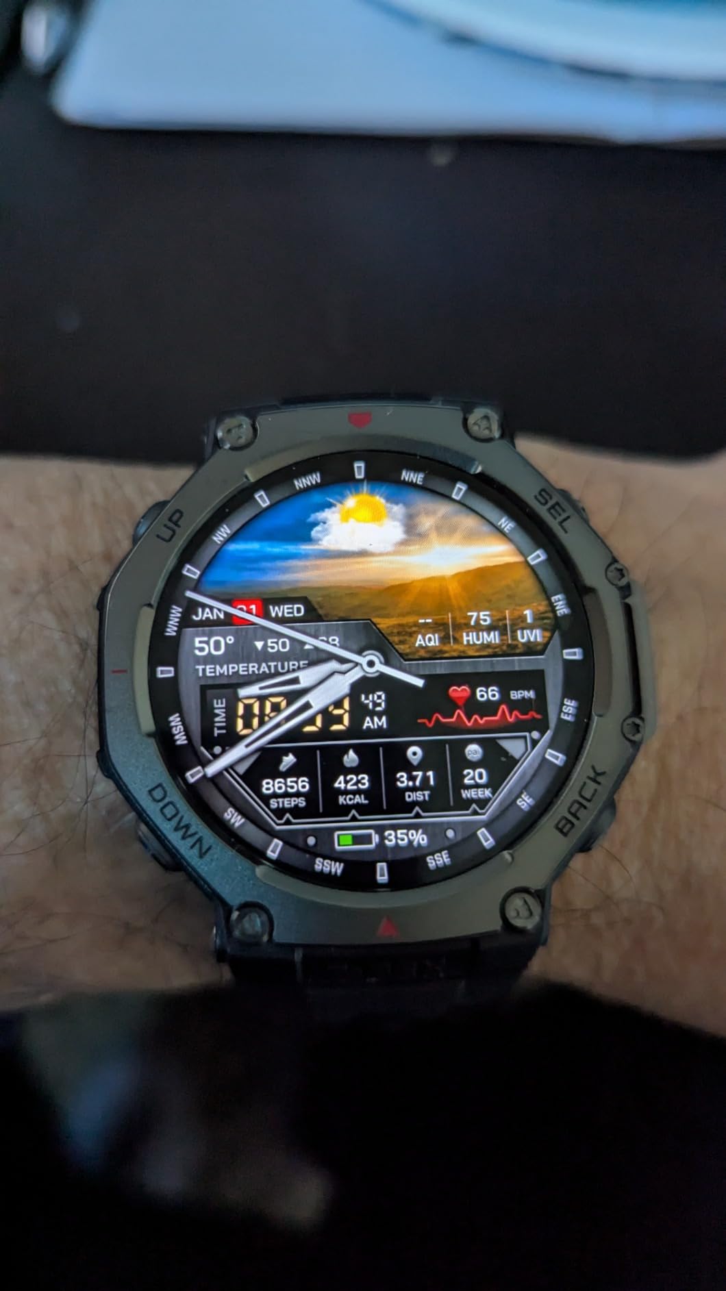 T-Rex 3 Rugged/Military Smart Watch 48mm, GPS (with Privacy), Offline Maps, Long Battery Life, 328 Feet Water-Resistant, 170 Fitness/Sport Modes, AI, Voice Control, for Android or iPhone, Black customer photo 2