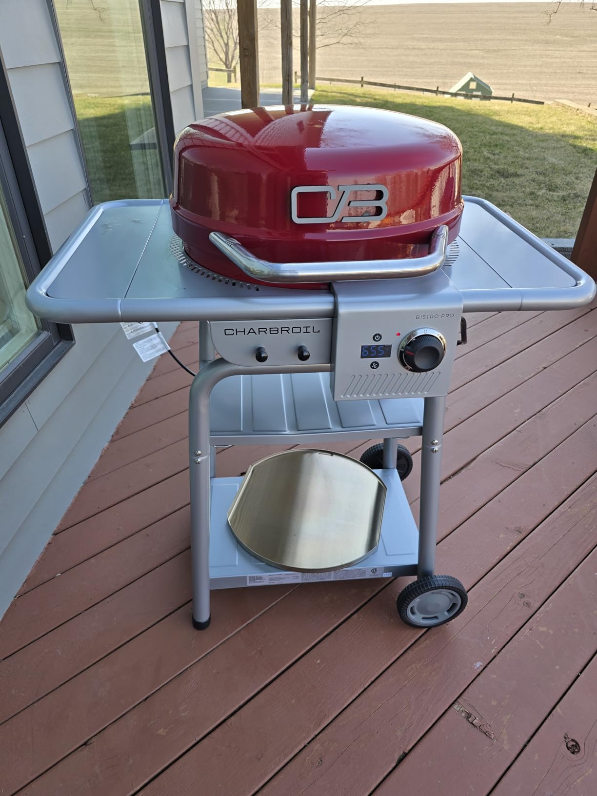 Charbroil 3-in-1 Dual Fuel Outdoor Bistro Pro Electric Grill & Griddle + Charcoal Mode BBQ, Black - 25302145 customer photo 1