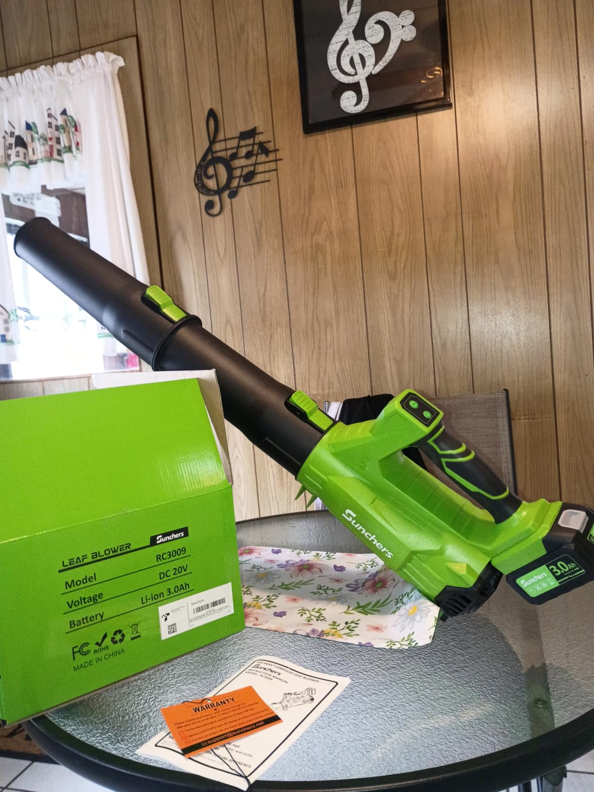 Electric Leaf Blower Cordless with 2 3.0Ah Battery and Charger, 2 Speed Mode 650CFM 280MPH Patio Tools with 2 Tubes, 20V Battery Powered Leaf Cleaner Handheld Blowers for Lawn Care, Dust, Leaves, Yard customer photo 1