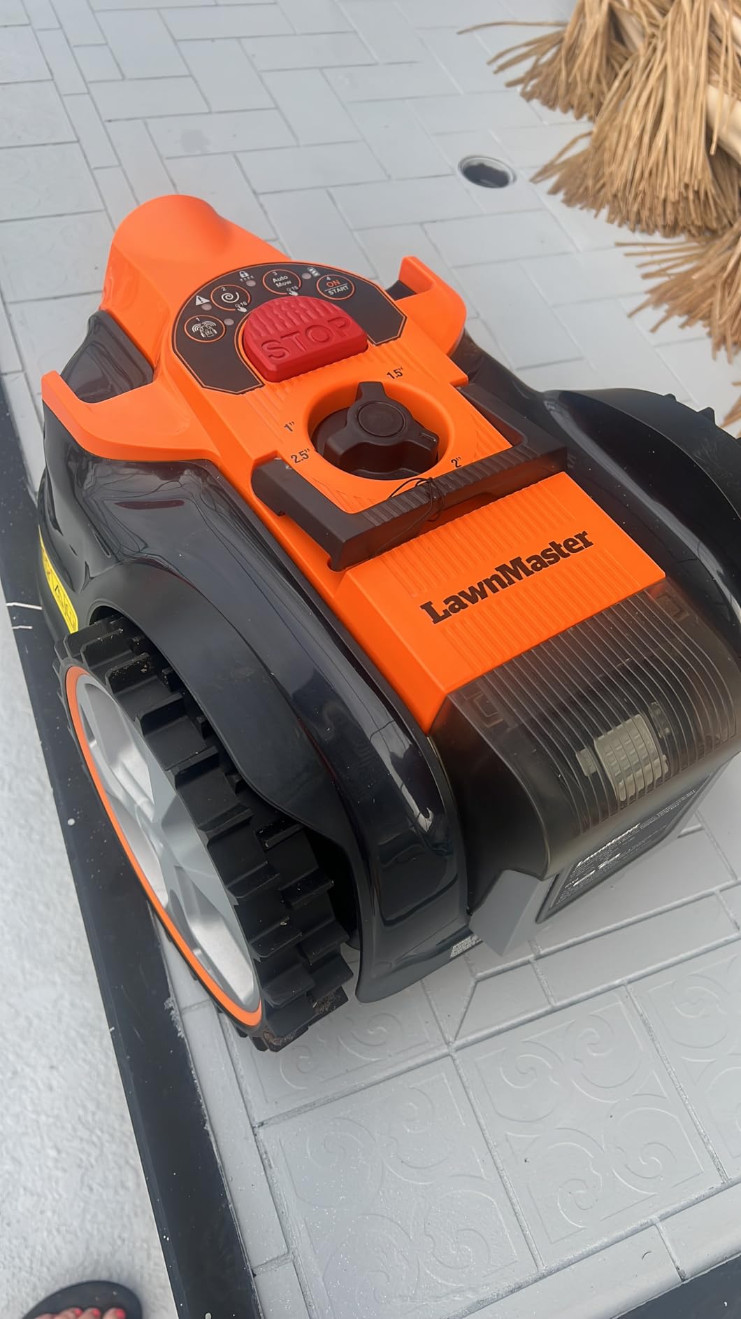 LawnMaster OcuMow MAX VBRM601YCM Perimeter Wire Free Robot Lawn Mower Cuts Small Lawns 2000-3500 Square Feet with Optical Navigation, Obstacle Avoidance, Low Noise and No Go Function customer photo 1