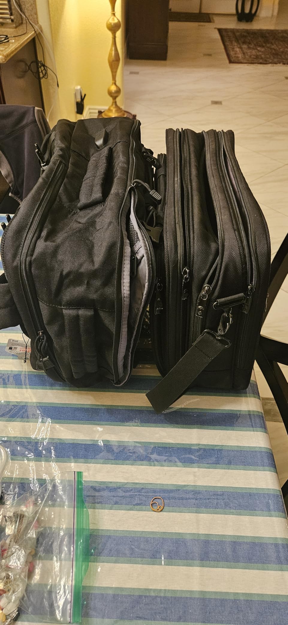 MOZETO TSA Approved Carry On Backpack, Extra Large Tactical Travel Backpack for Men, Airplane Approved Weekender Bag, Water Resistant Lightweight Laptop Daypack for Flight, Black customer photo 2