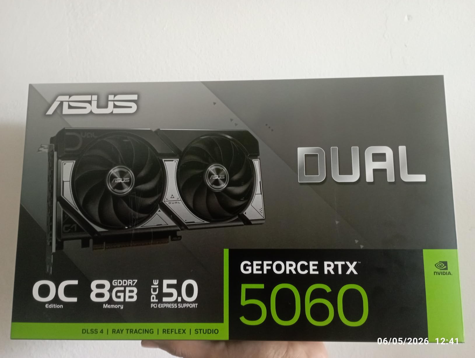ASUS Dual NVIDIA GeForce RTX 5060 8GB GDDR7 OC Edition (PCIe 5.0, 8GB GDDR7, DLSS 4, HDMI 2.1b, DisplayPort 2.1b, 2.5-Slot Design, Axial-tech Fan Design, 0dB Technology), 3 Year Warranty customer photo 2