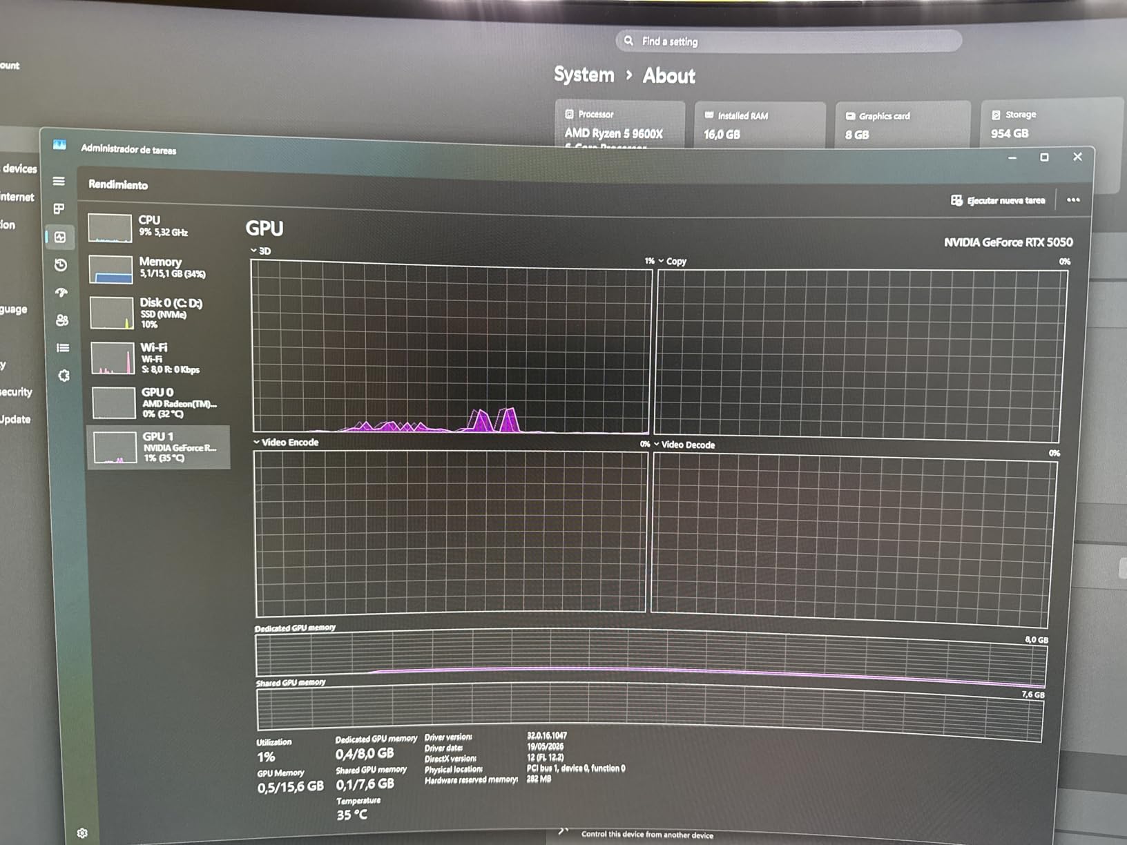GIGABYTE GeForce RTX 5050 WINDFORCE OC 8G Graphics Card, 8GB 128-bit GDDR6, PCIe 5.0, WINDFORCE Cooling System, GV-N5050WF2OC-8GD Video Card customer photo 2