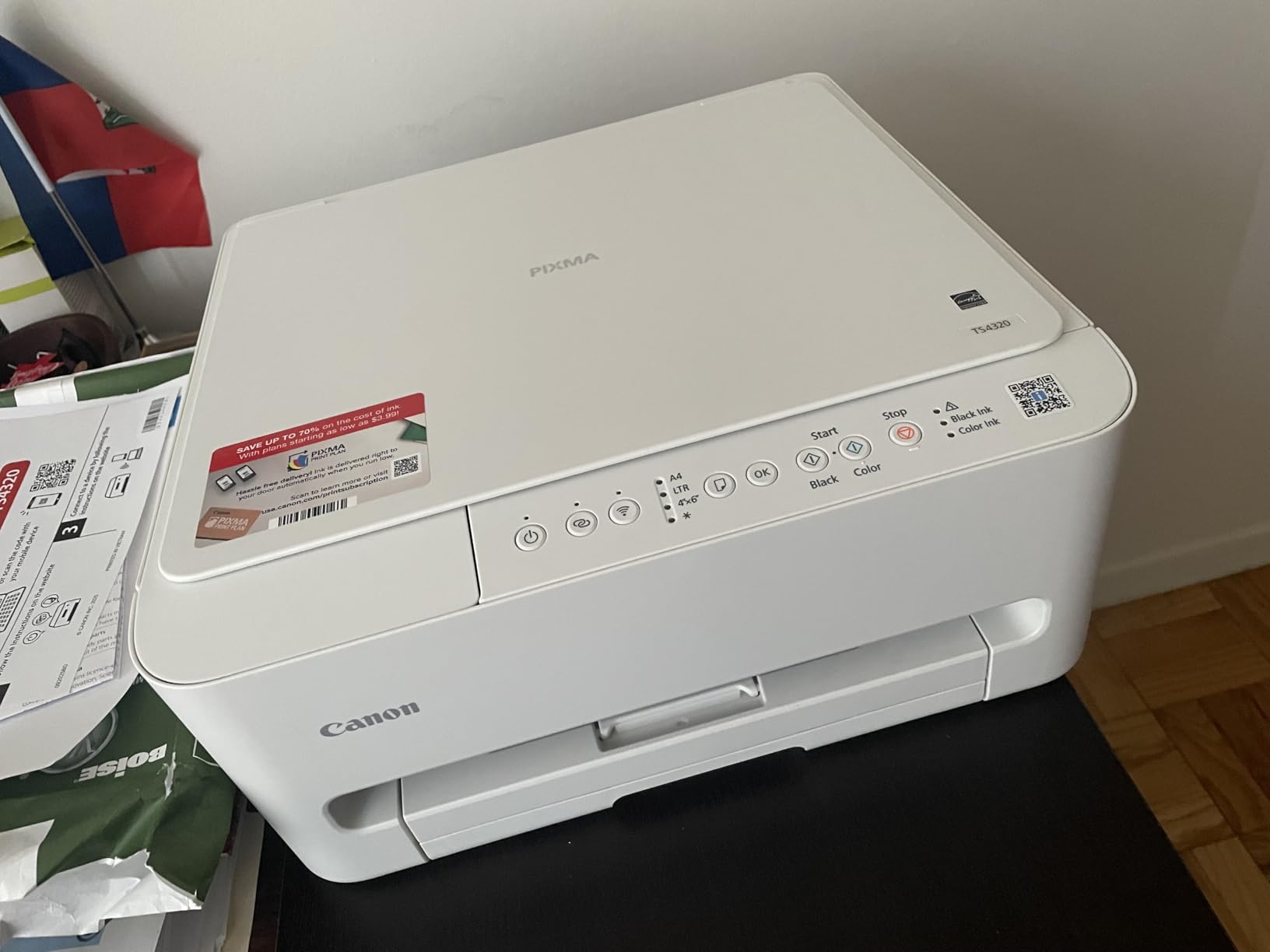 Canon PIXMA TS4320 Wireless Color Inkjet Printer for Duplex Printing, White - Home Printer with Copier/Scanner, Compact Design, Easy Setup customer photo 2