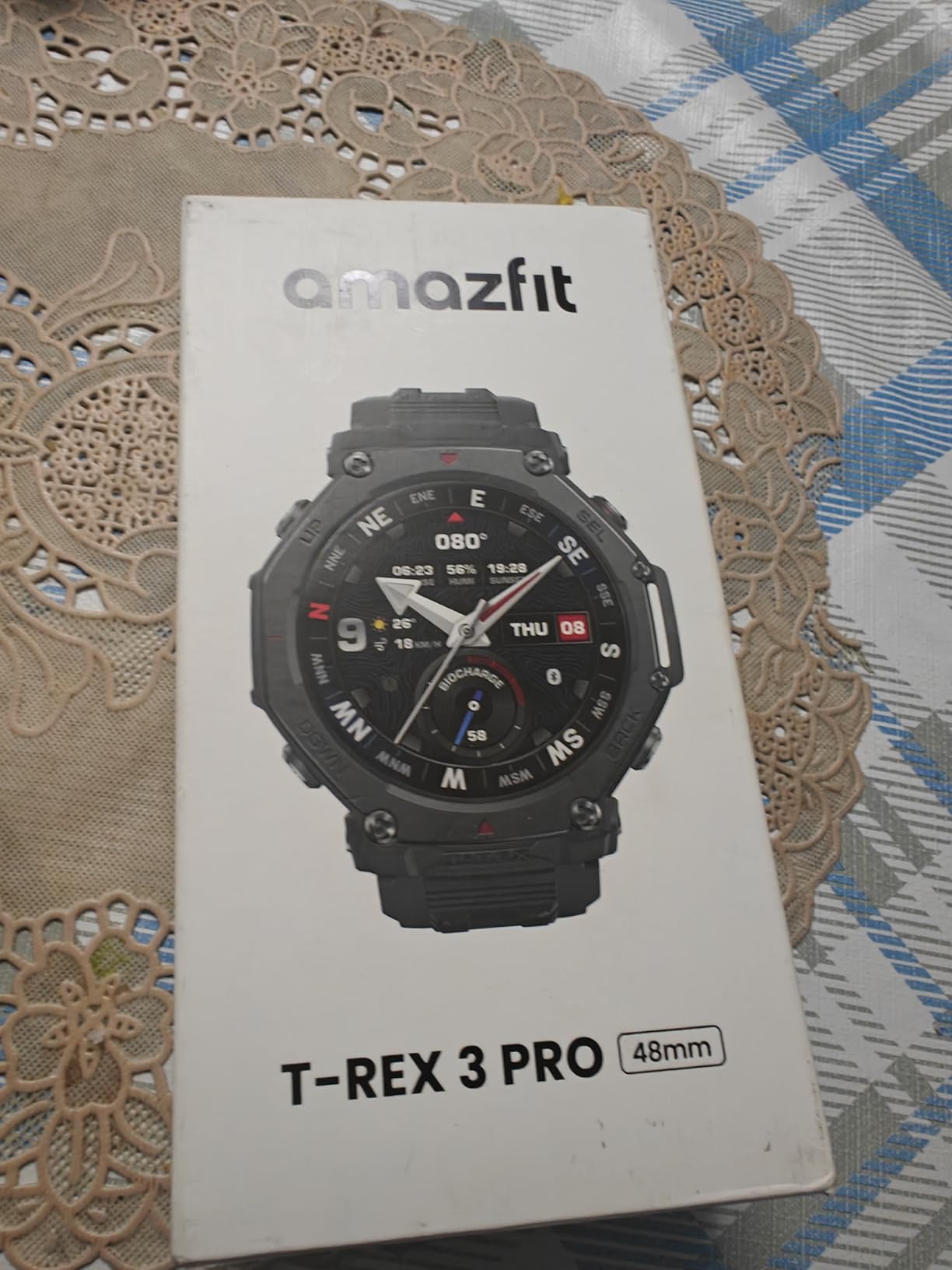 Amazfit T-Rex 3 Pro Outdoor Smart Watch 48mm Sapphire AMOLED Display with Flashlight, Ti Bezel, Dual Band GPS, Offline Maps, 25 Days Battery, 10 ATM, 180+ Sports Mode for Android & iPhone, Black Gold customer photo 1