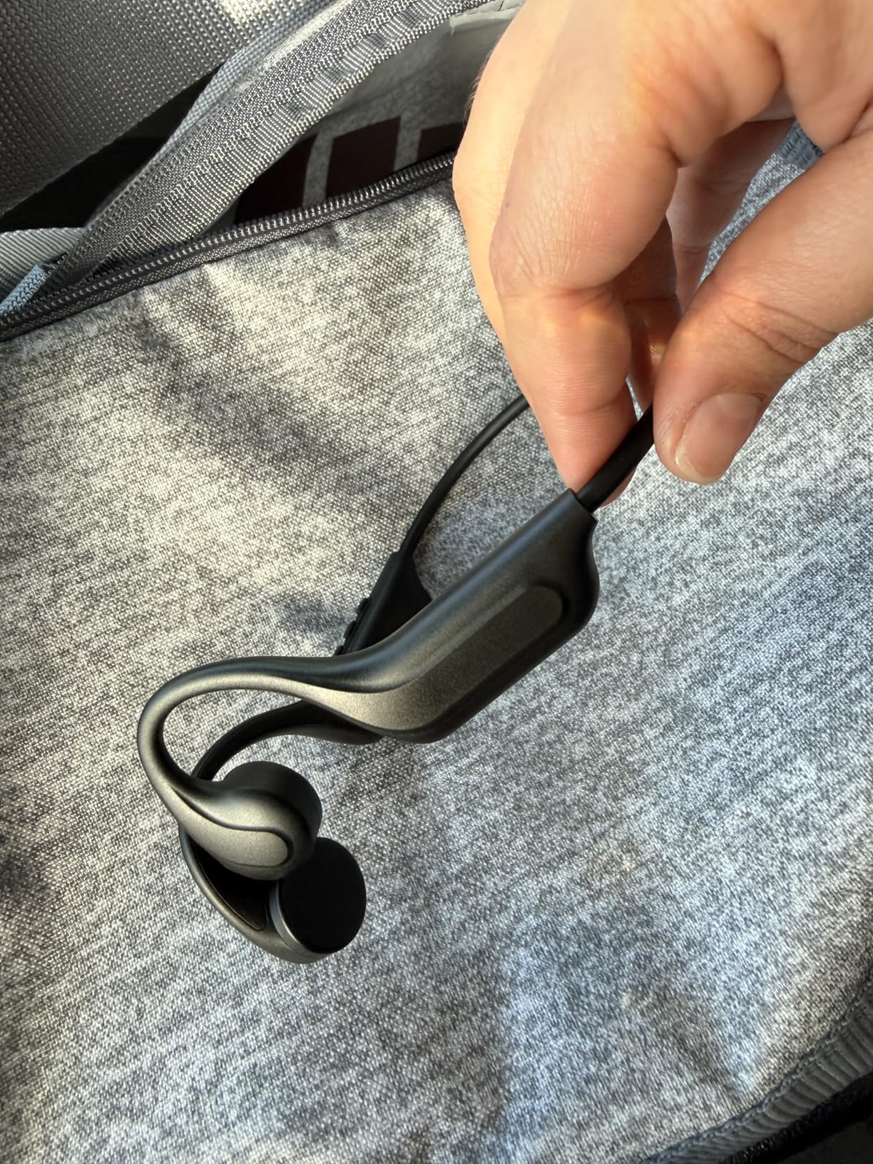 New Bone Conduction Headphones Bluetooth 6.0, Open Ear Headphones with Mic, 3 EQ Modes, Anti-Leak Audio, Dual Pairing, 10H Playtime, 25g Lightweight, IP65 Waterproof for Running, Cycling & Hiking customer photo 1