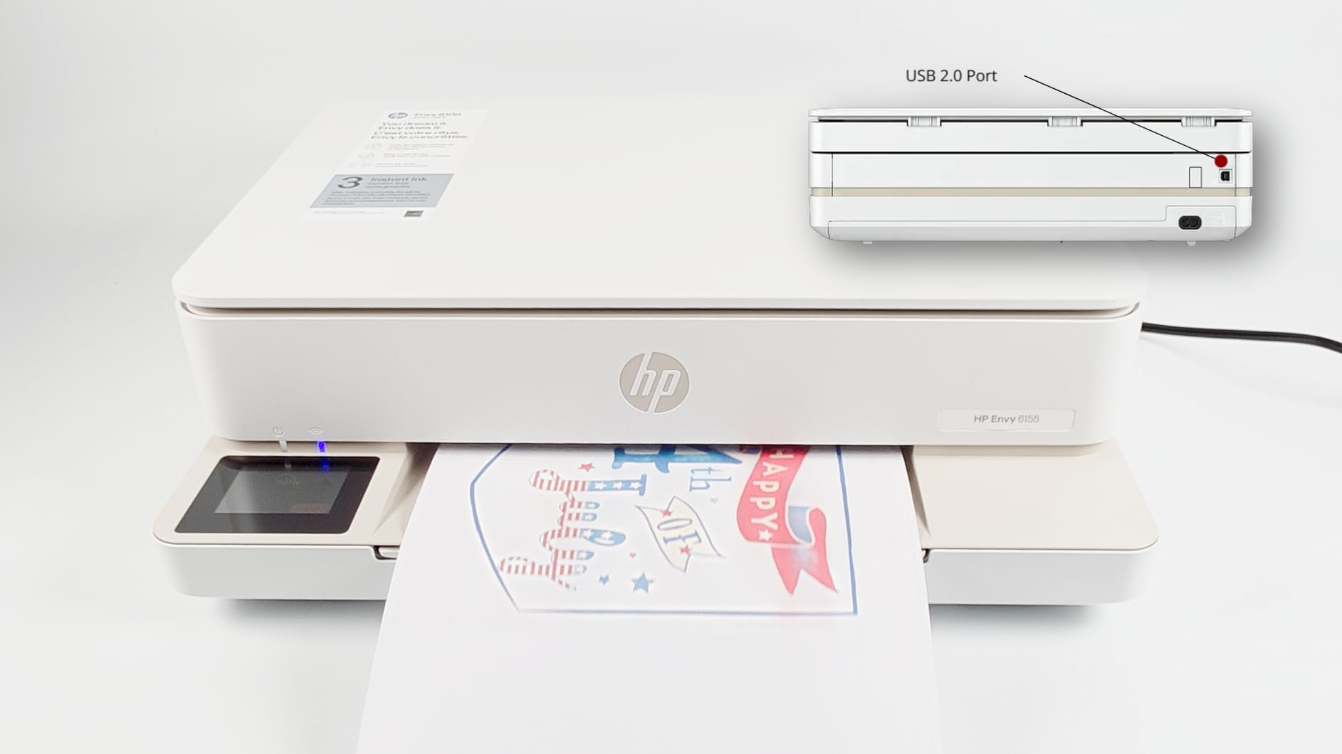 HP Envy 6155 Wireless All-in-One Color Inkjet Printer, Print, Scan, Copy, Duplex Printing Best-for-Home, AI-Capable customer photo 2