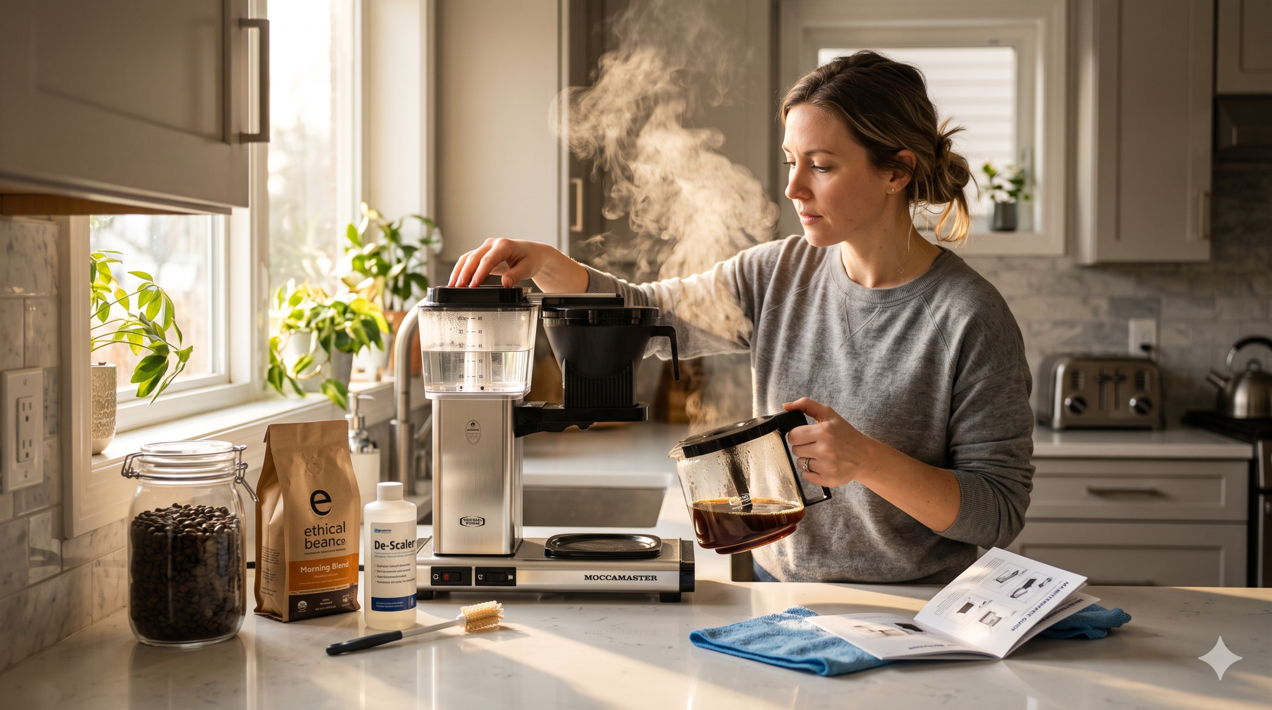 Coffee Maker Steaming Up