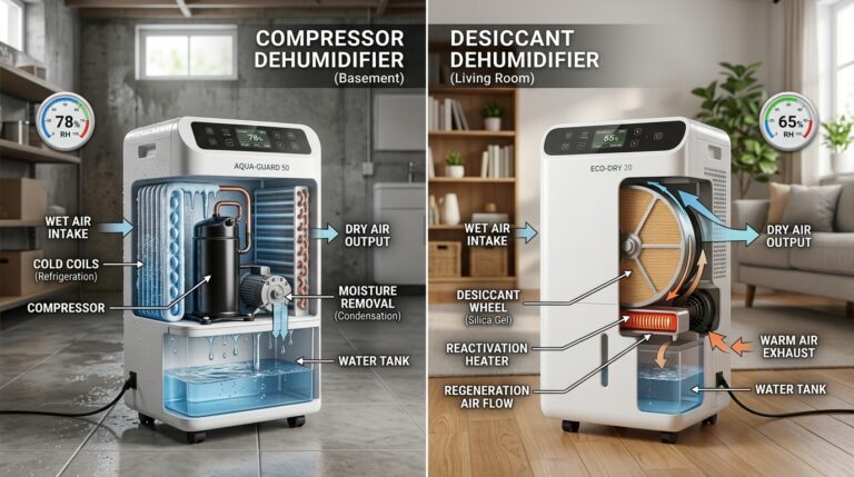 Compressor vs Desiccant Dehumidifie