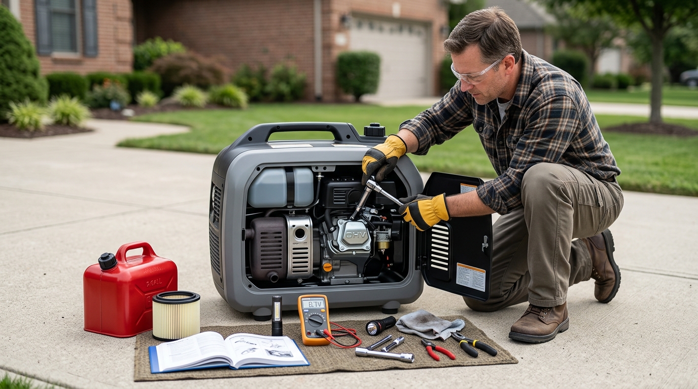 Generator Backfiring