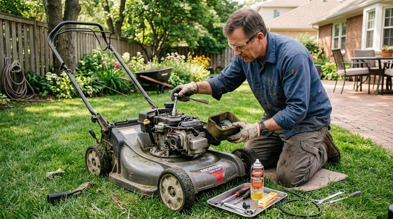 Lawn Mower Starts Then Dies