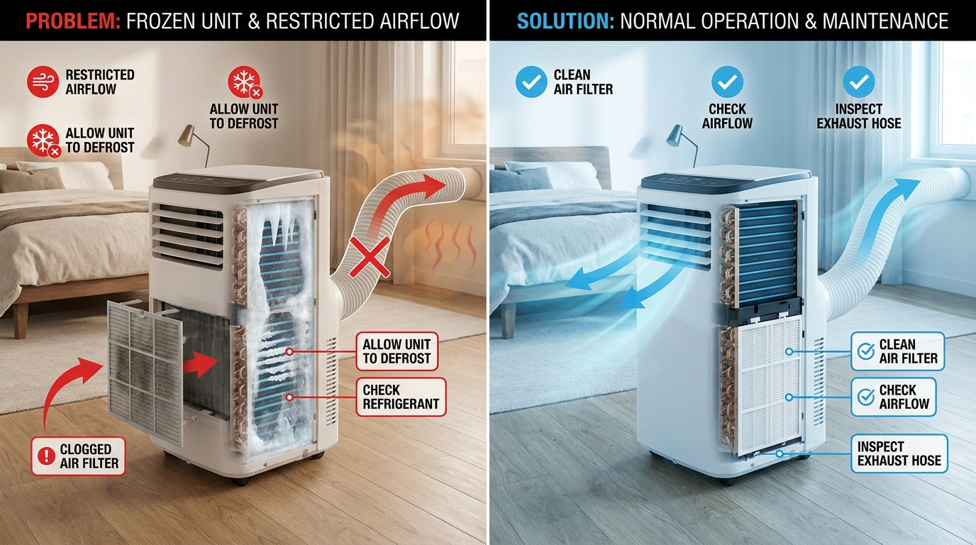 Portable Air Conditioner Freezing Up: Complete Troubleshooting Guide 2026