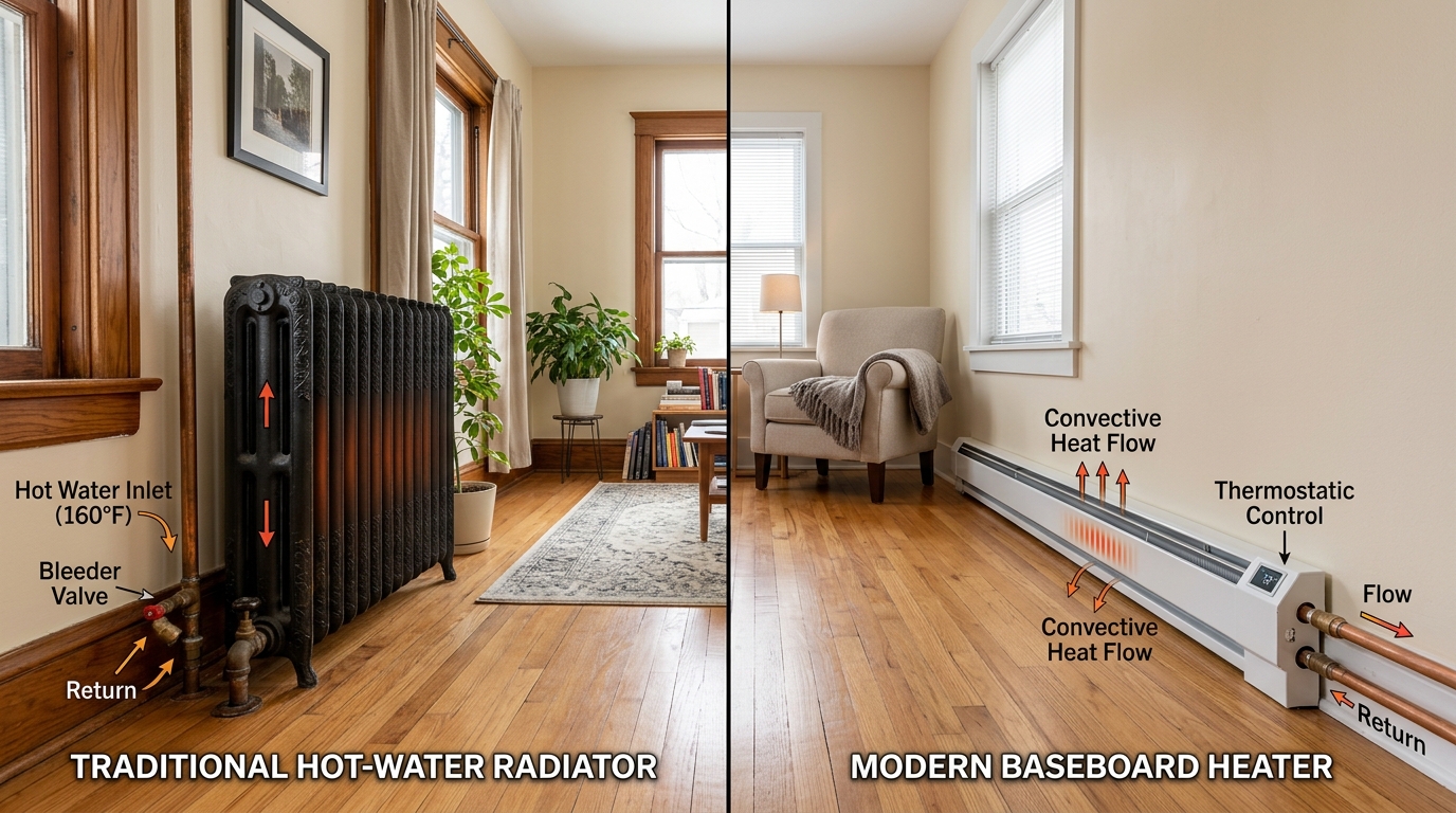 Radiator vs Baseboard Heate