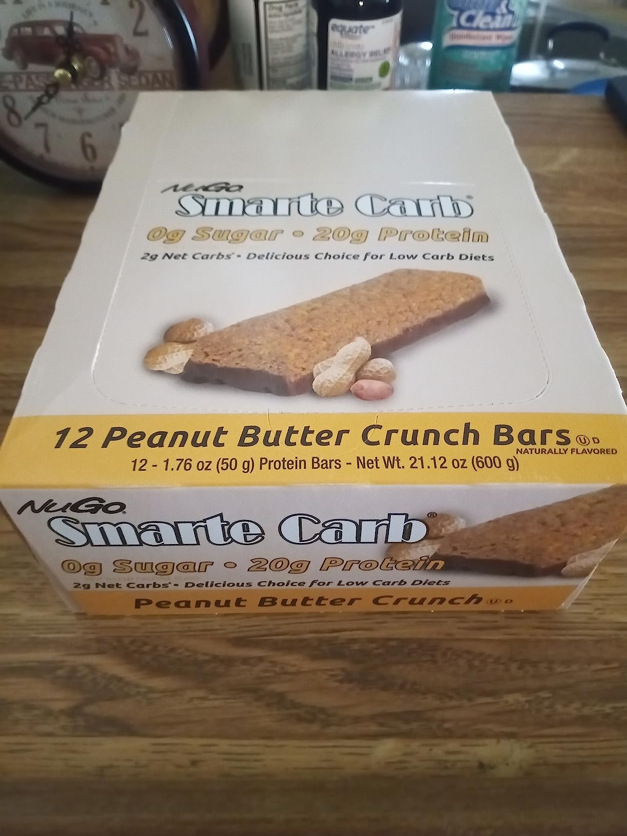 NuGo Smarte Carb 20g Protein 0g Sugar, 2g Net Carbs 160 Calories, Sugar Free Peanut Butter Crunch, 12 Count customer photo 2