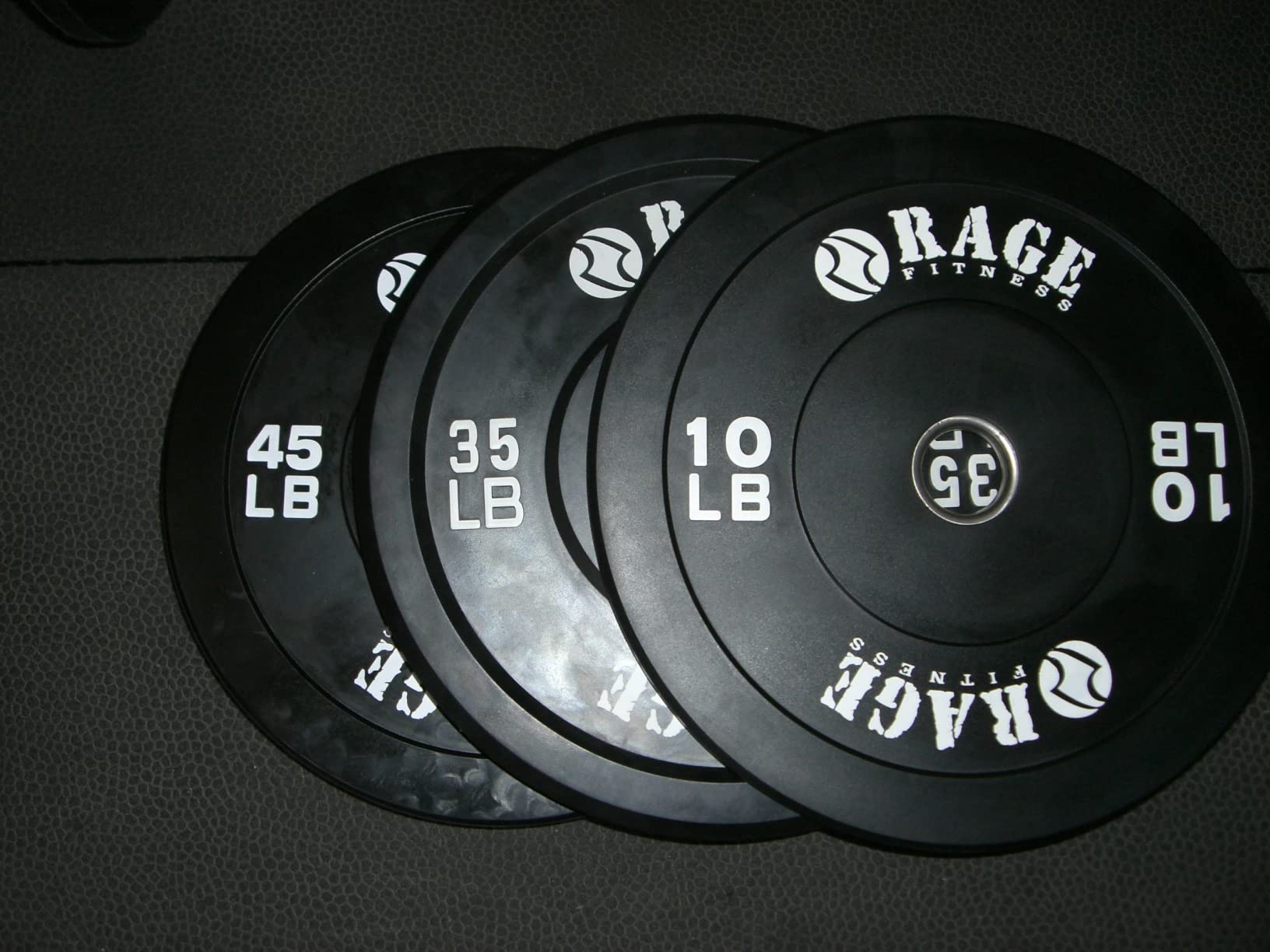 Rage Fitness Olympic Bumper Plates - Rubber-Coated Weight Plates with Steel Insert for Strength Training & Gyms customer photo 1